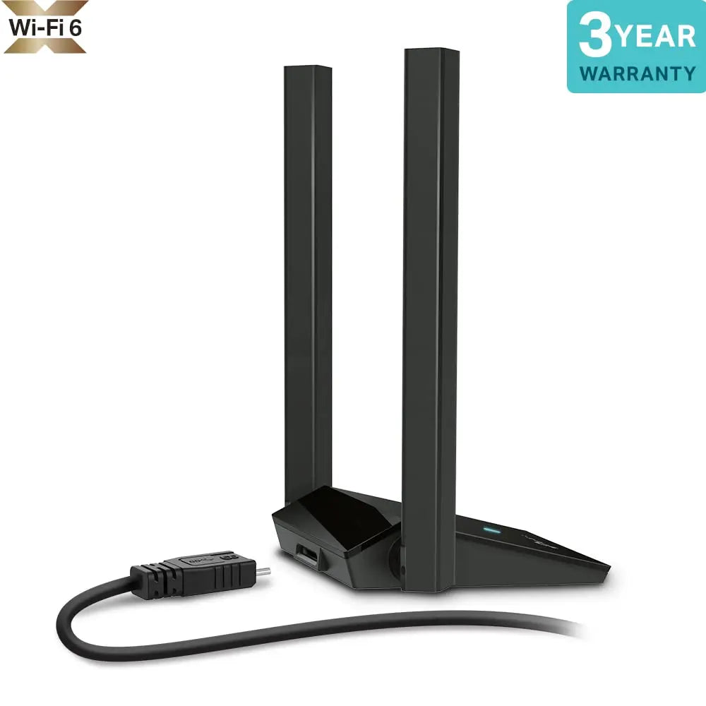 TP-Link AX1800 Archer TX20U Plus Dual Antennas High Gain Wireless USB Adapter - Black