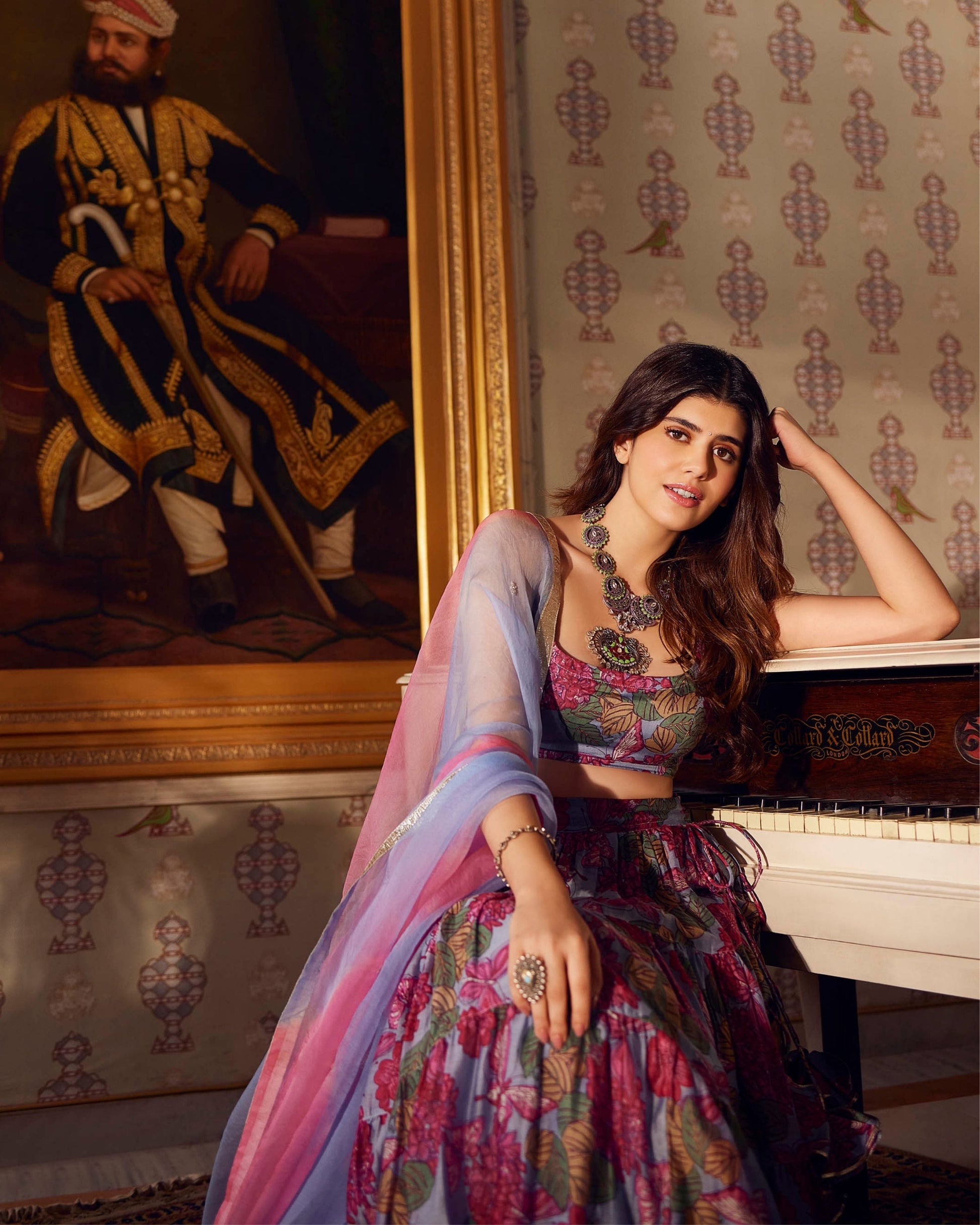 Khurshid Chanderi Lehenga Set My Store