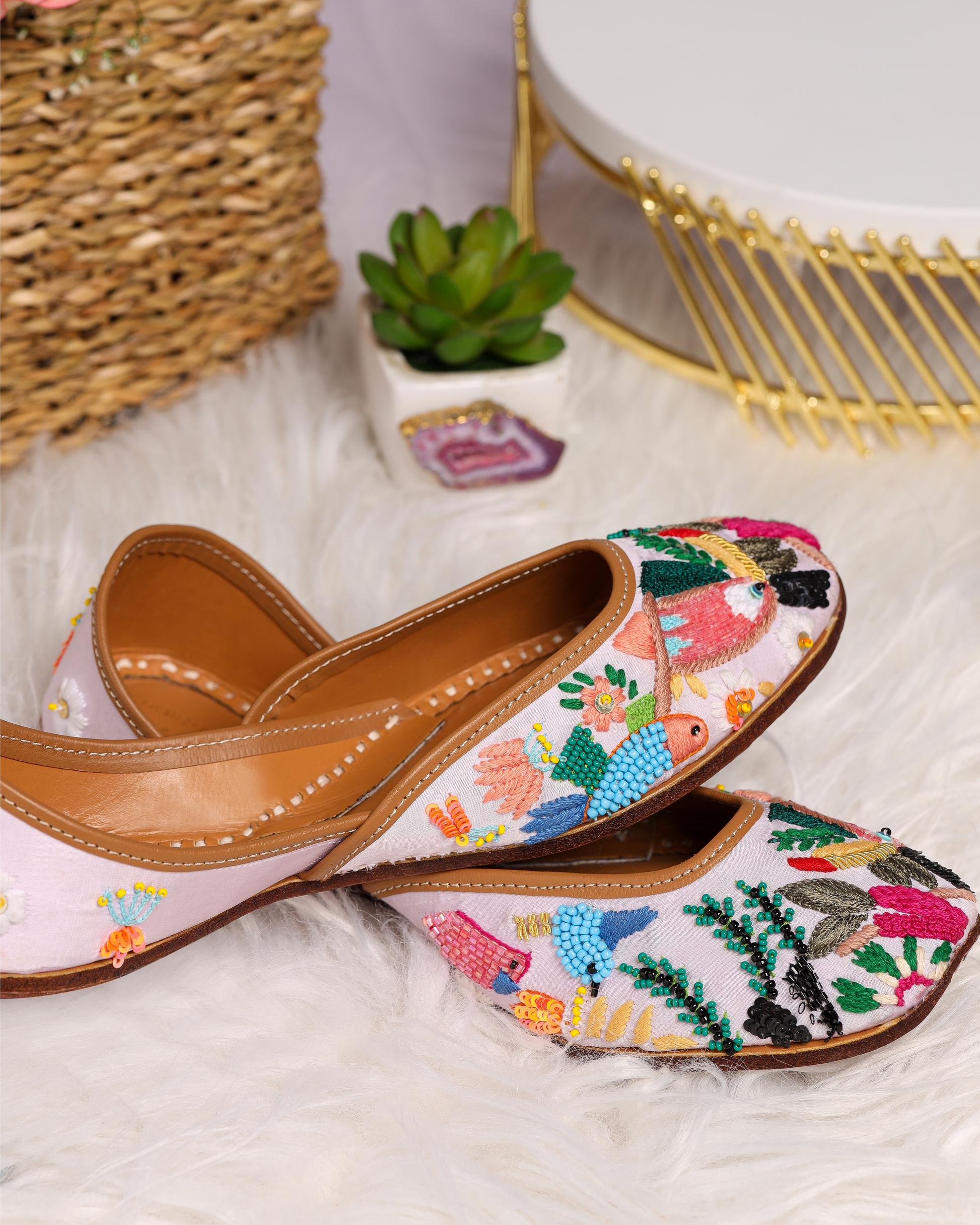 Purple Feather Handcrafted Jutti My Store