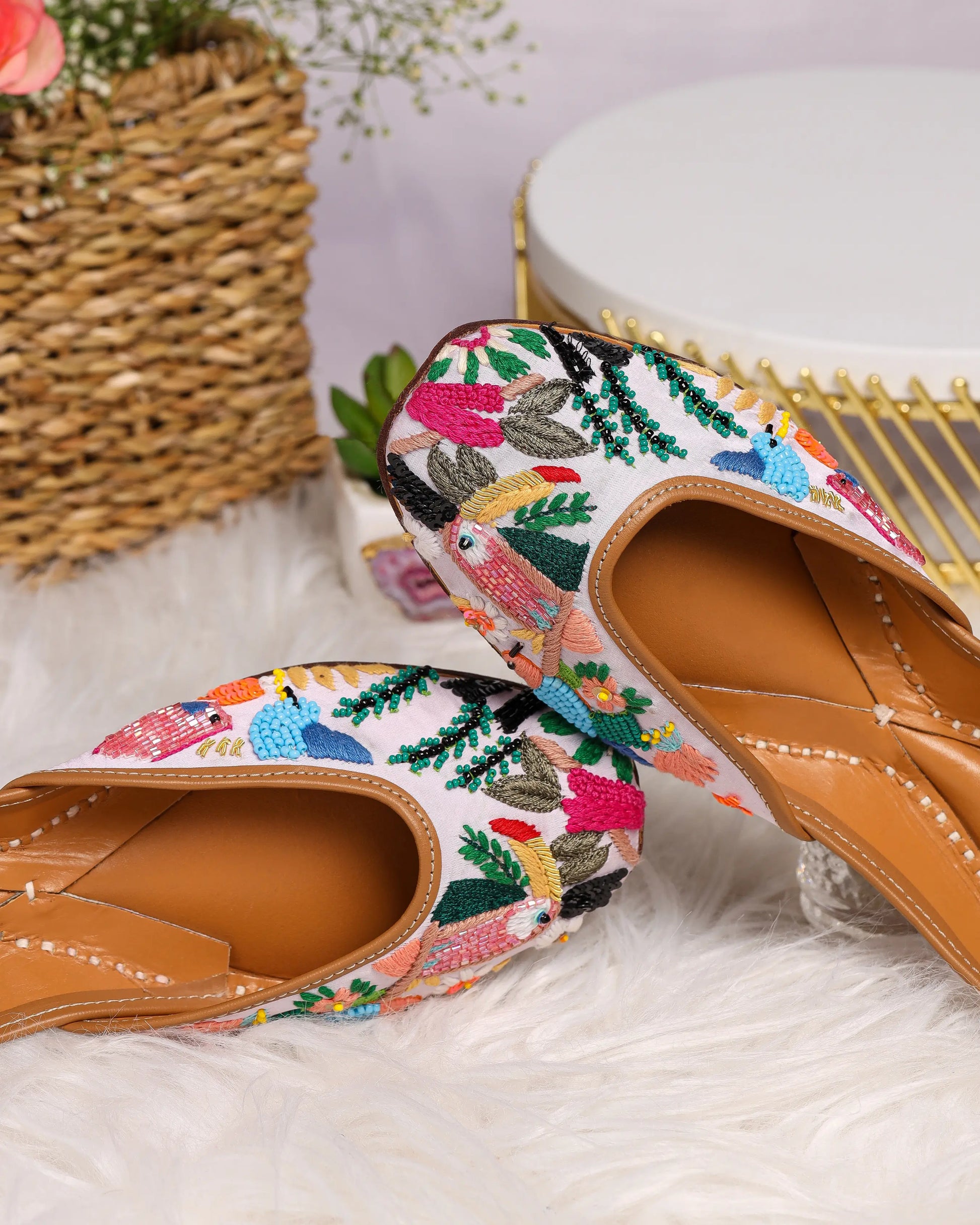 Purple Feather Handcrafted Jutti My Store