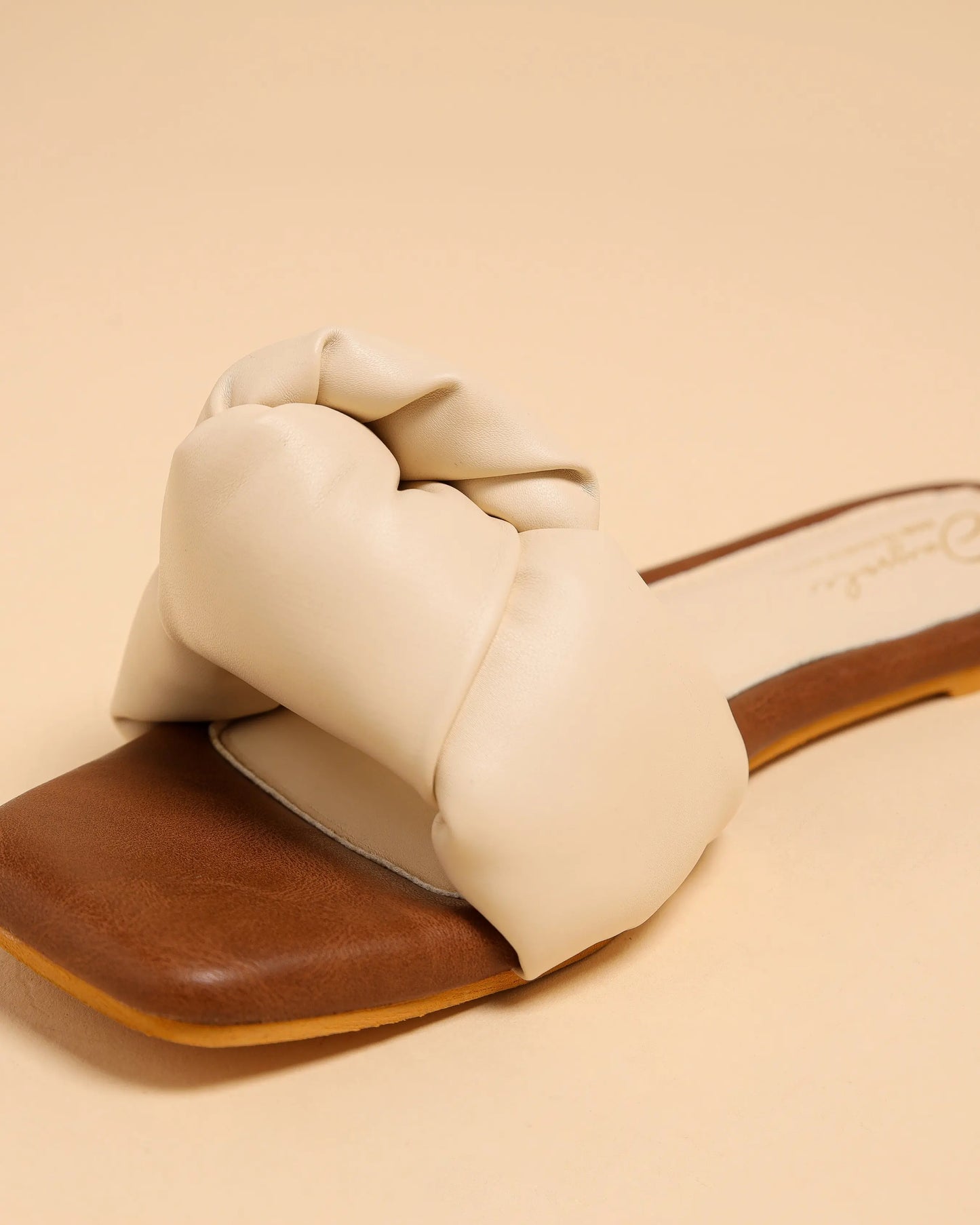 Camel Tale Knoted Flats My Store