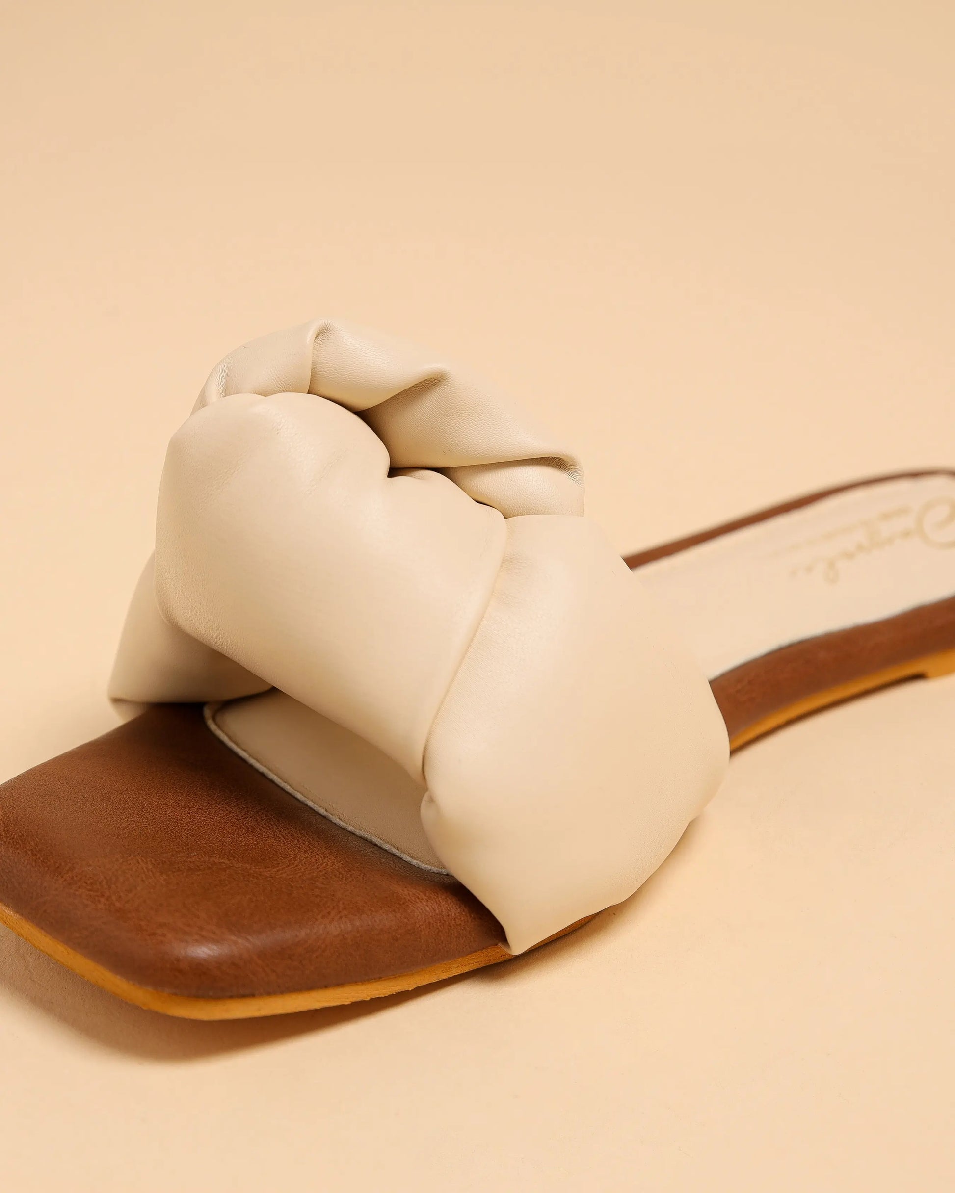 Camel Tale Knoted Flats My Store