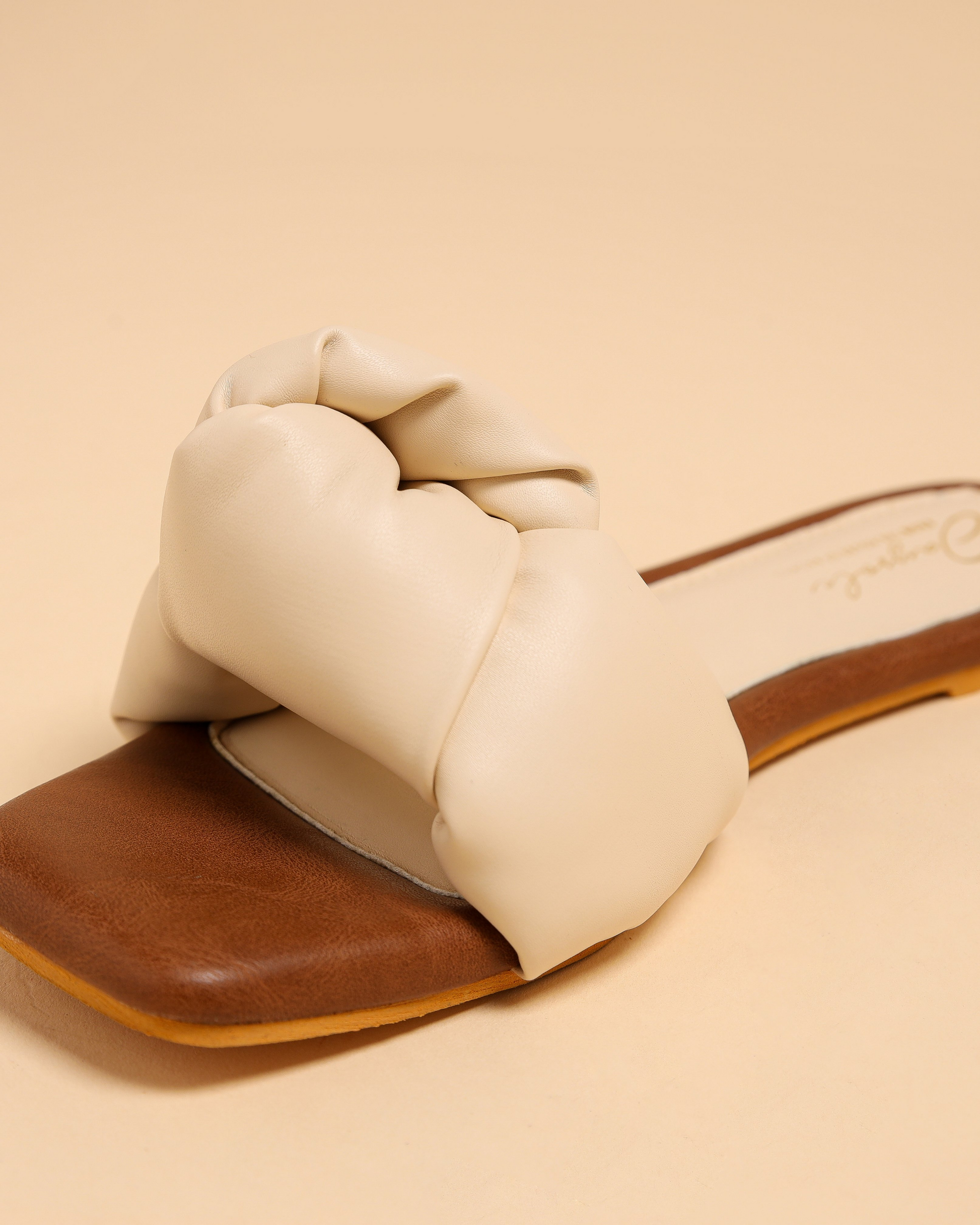 Camel Tale Knoted Flats My Store