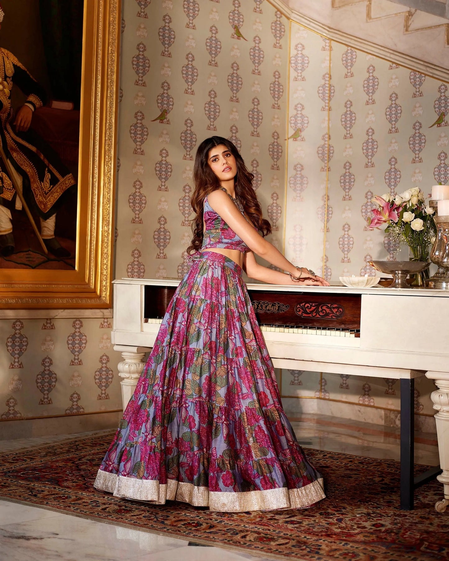 Khurshid Chanderi Lehenga Set My Store