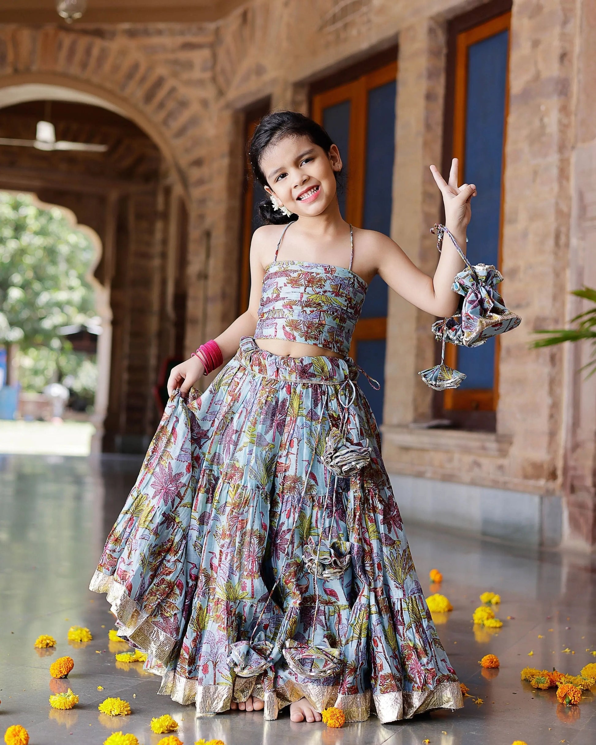 Avisa Chanderi Lehenga Set My Store