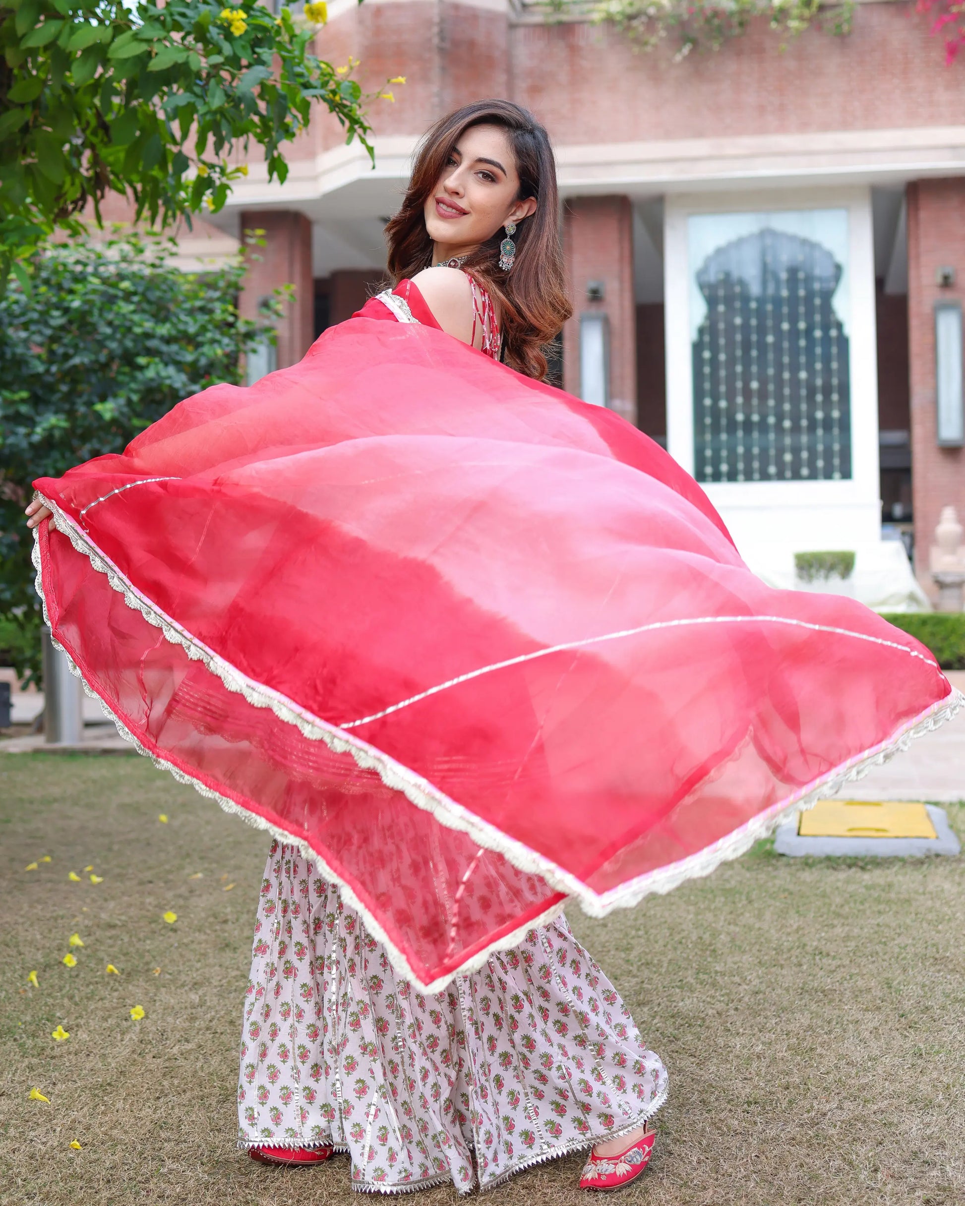 Crabapple Handblock Sharara Set My Store