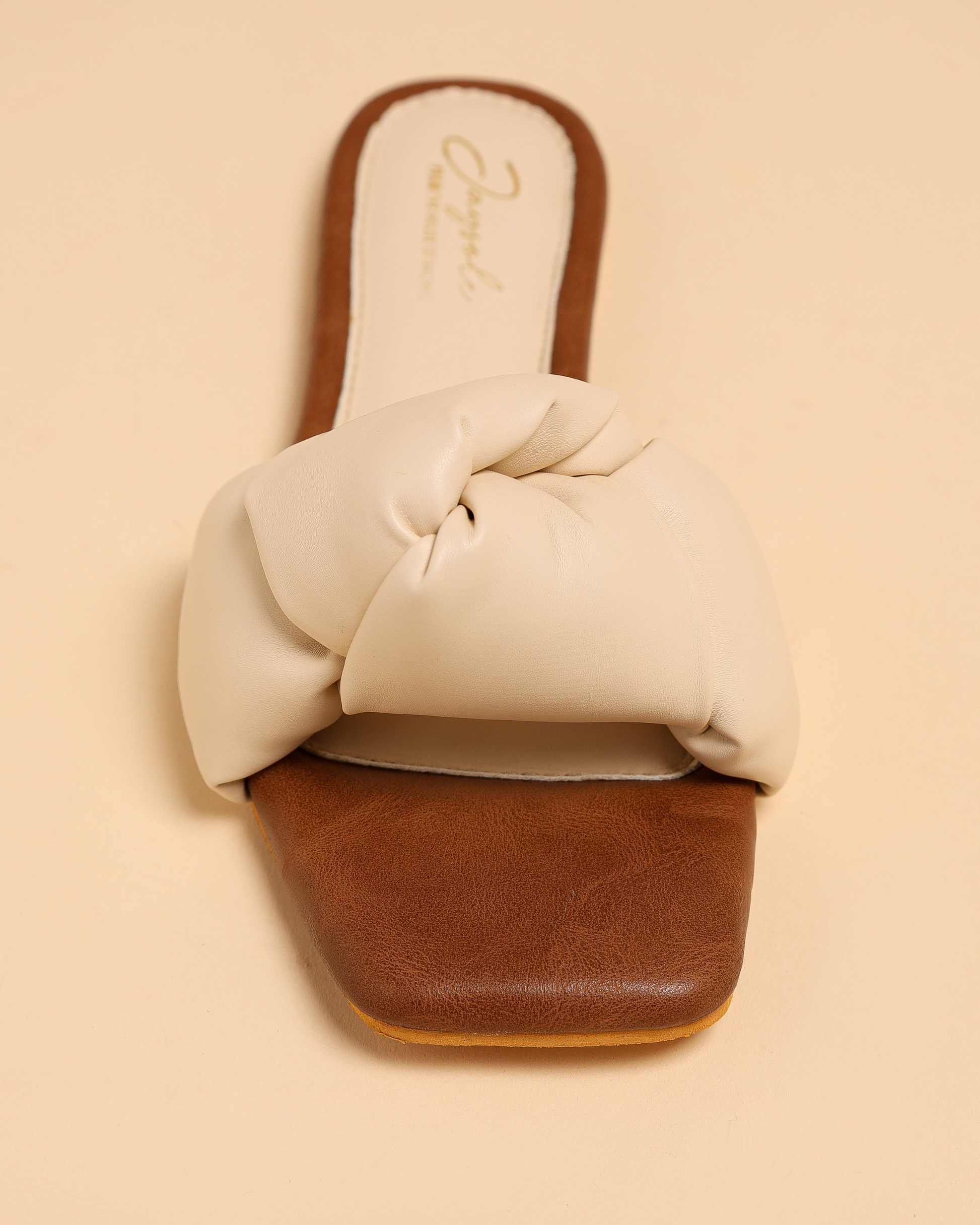 Camel Tale Knoted Flats My Store