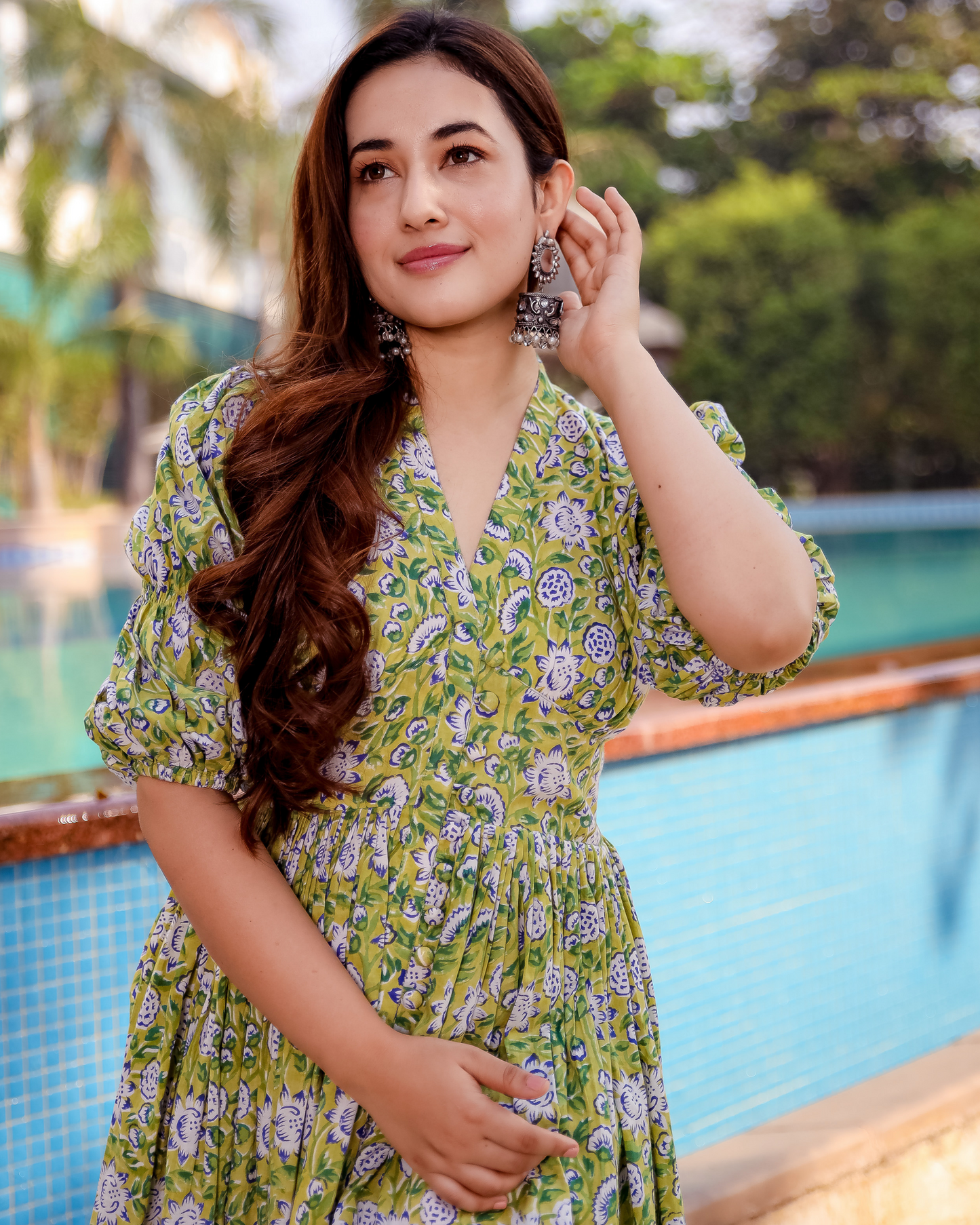 Spring Green Cotton Dress Quick Cart