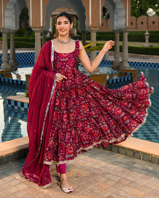 Siya Chanderi Suit Set My Store