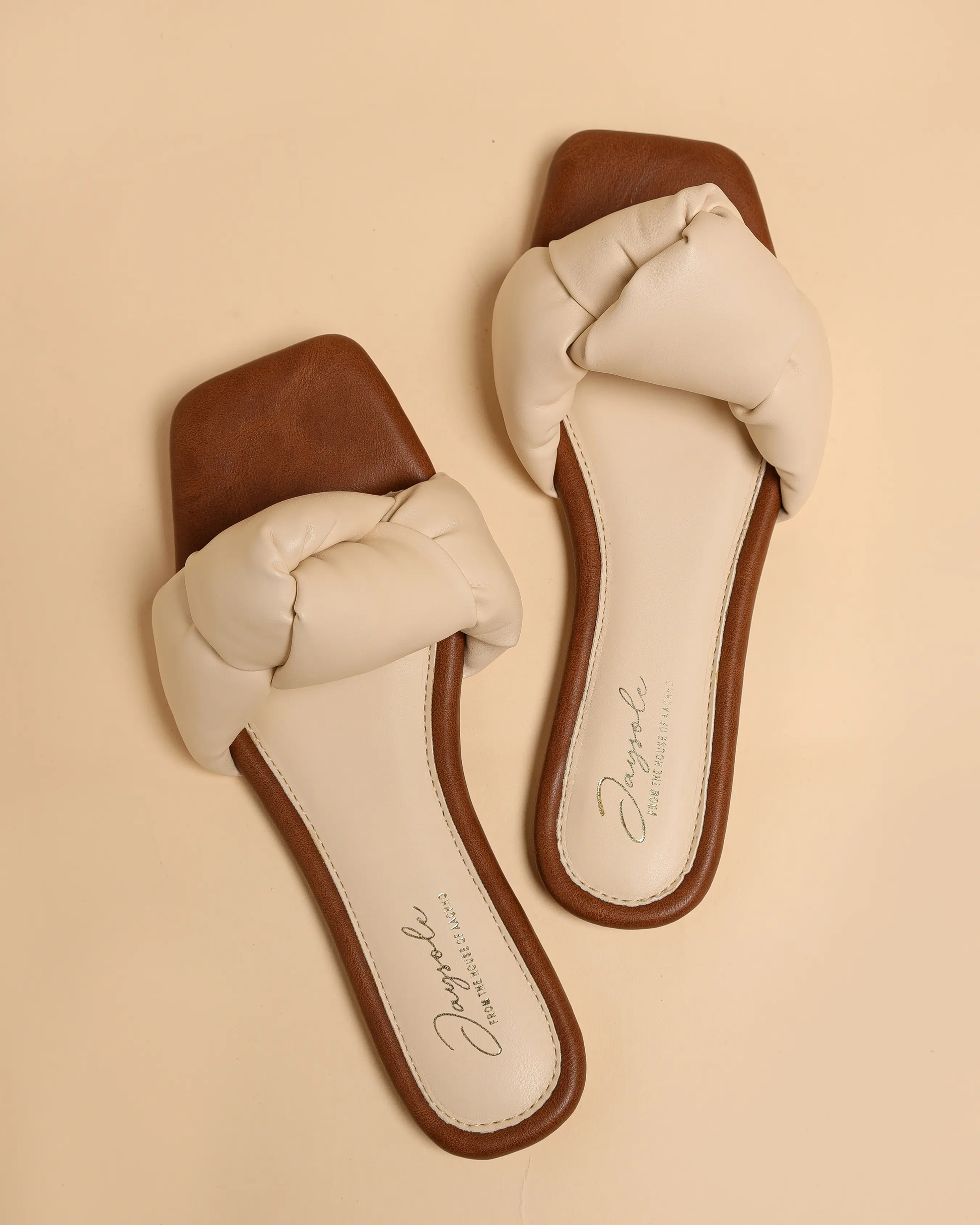 Camel Tale Knoted Flats My Store