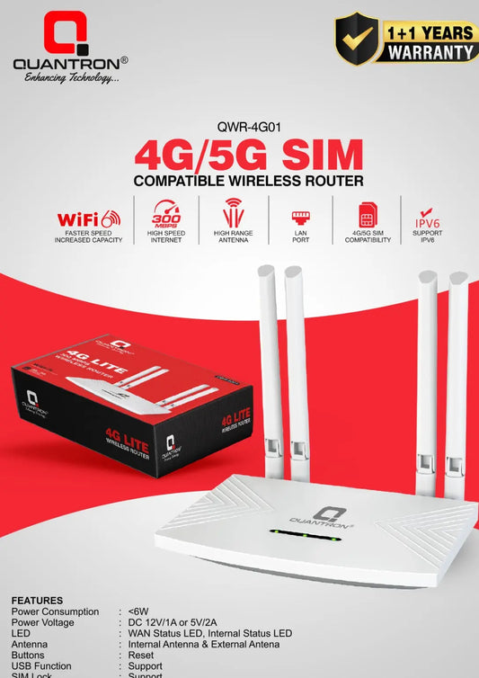 QUANTRON 4G/5G ROUTER 4 ANNETTENA QWR-4G01
