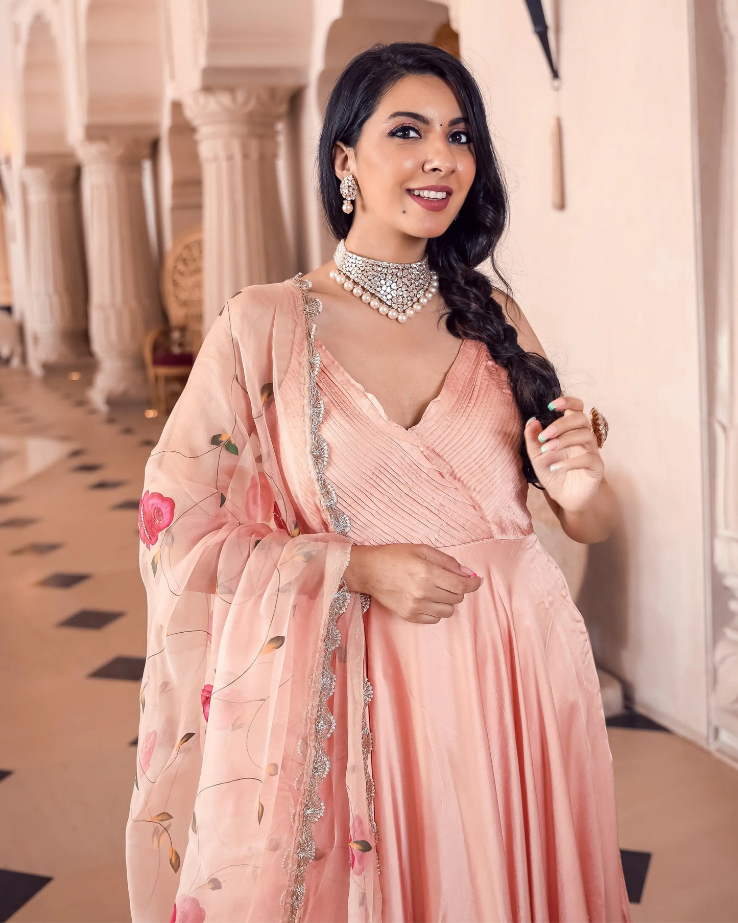 Velvet Mist Handpainted Suit Set My Store