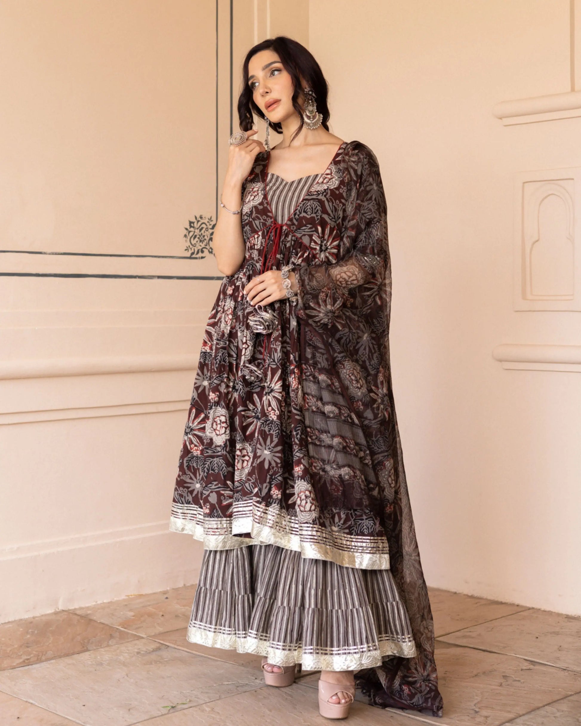 Talao Handblock Gotapatti Sharara Set My Store