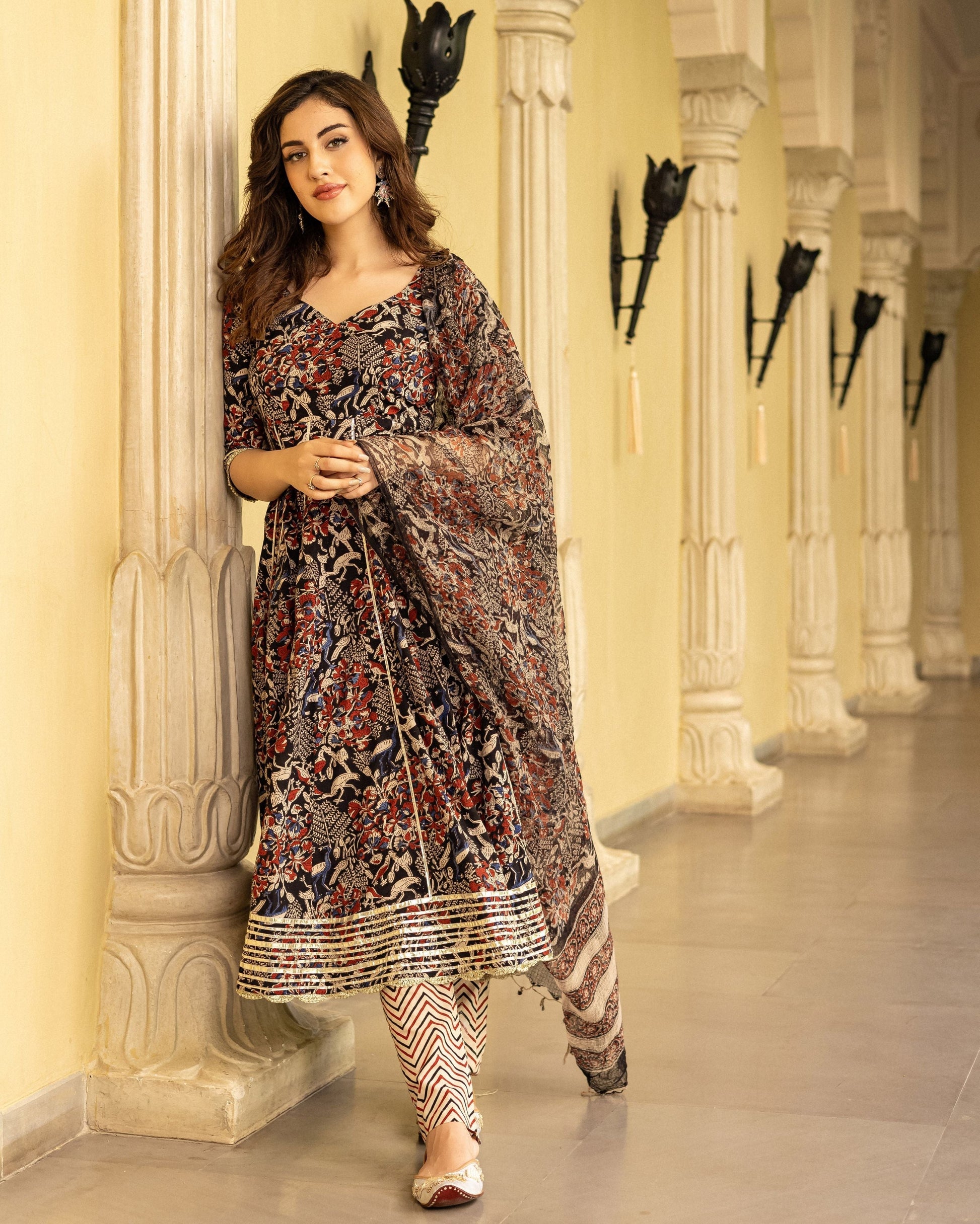 Bhoomi Handblock Gotapatti Suit Set My Store