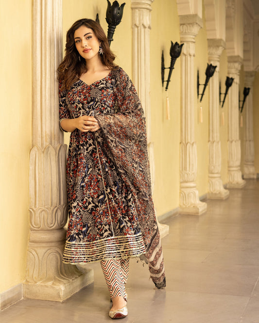 Bhoomi Handblock Gotapatti Suit Set My Store