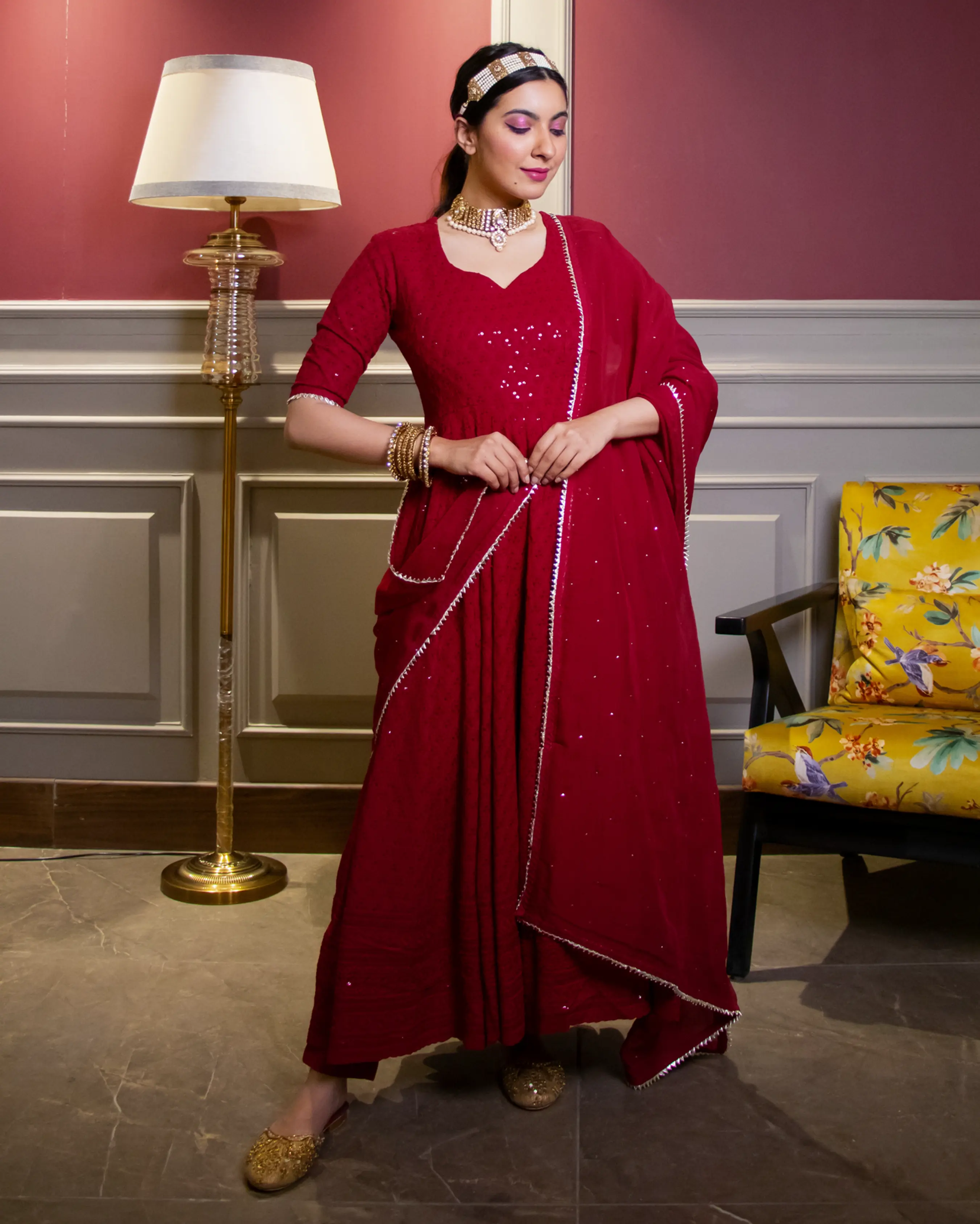 Kaina Embroidered Anarkali Set My Store