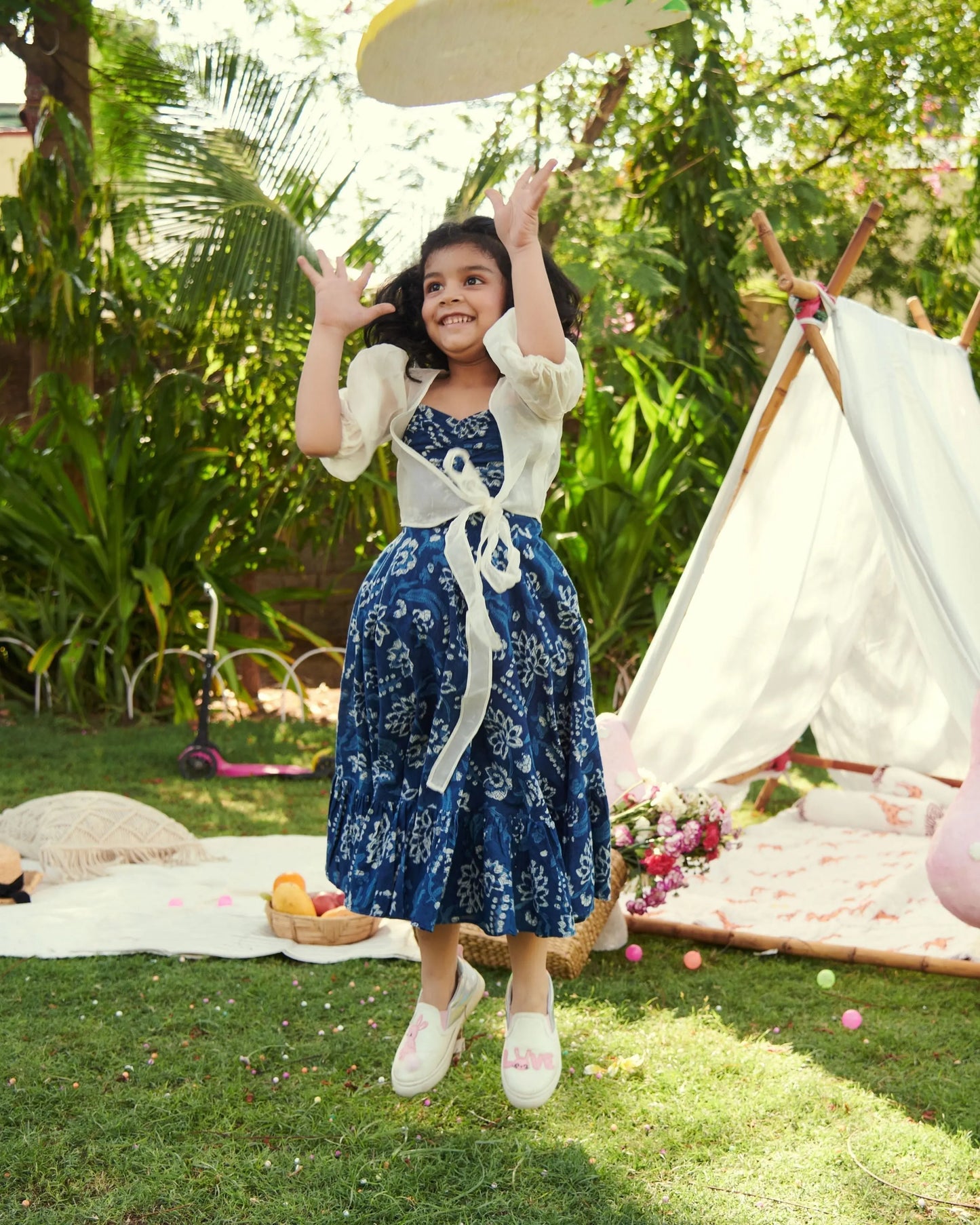 Blossom Handblock Cotton Dress My Store