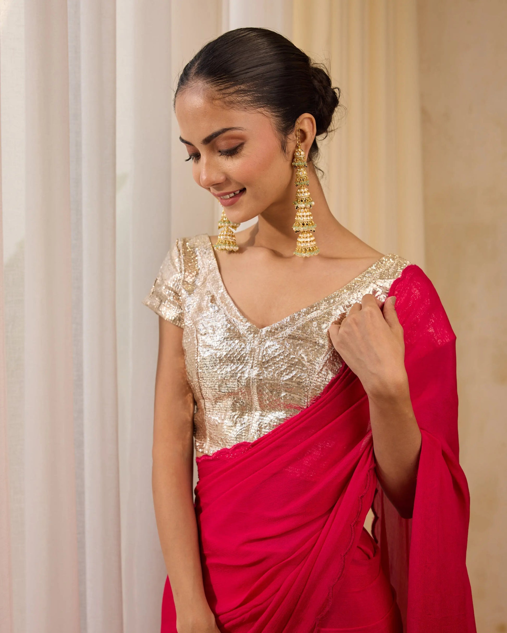 Frosted Flair Silver Gota Blouse My Store