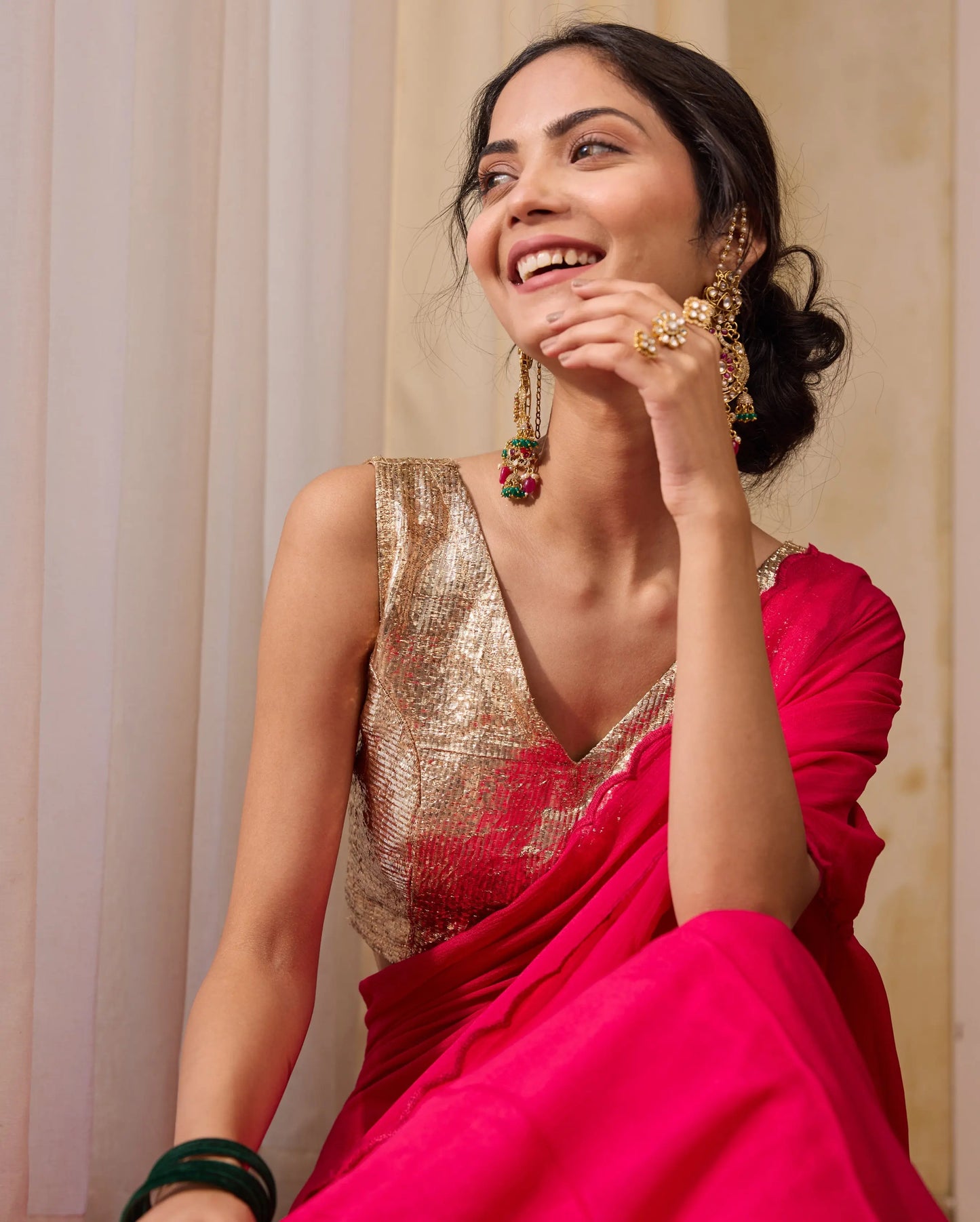 Sunshine Rose Gold Gota Blouse My Store