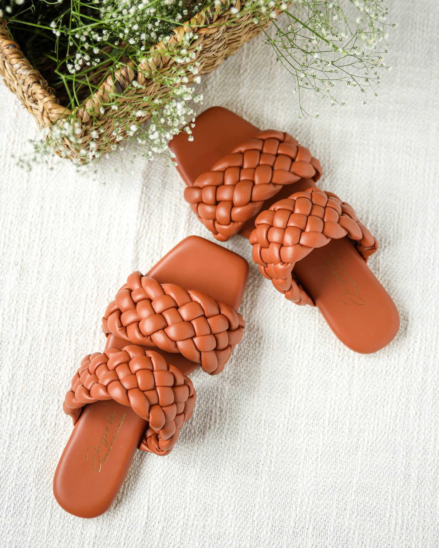 Chocolate Island Braided Flats My Store