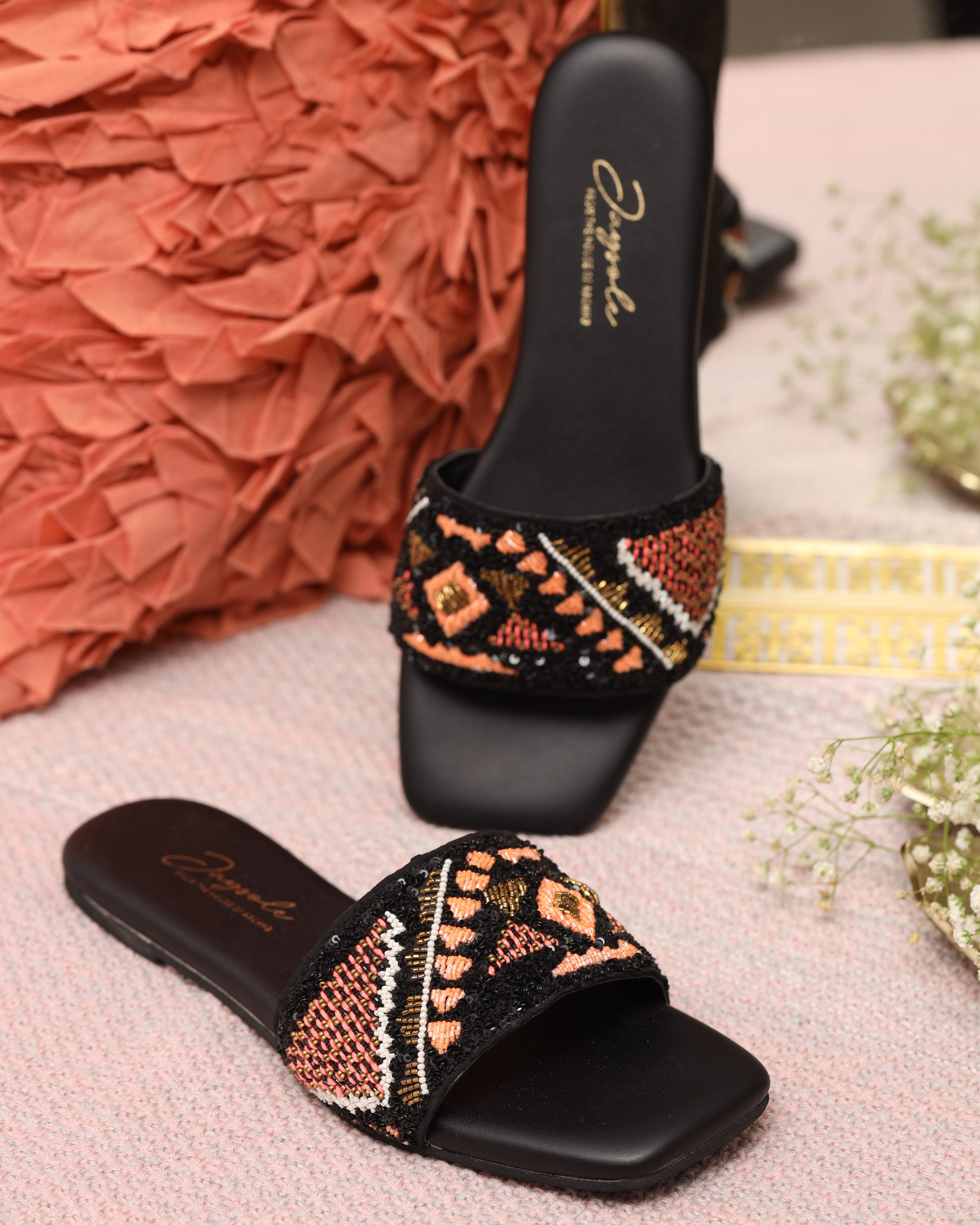 Black Beetle Handcrafted Flats My Store