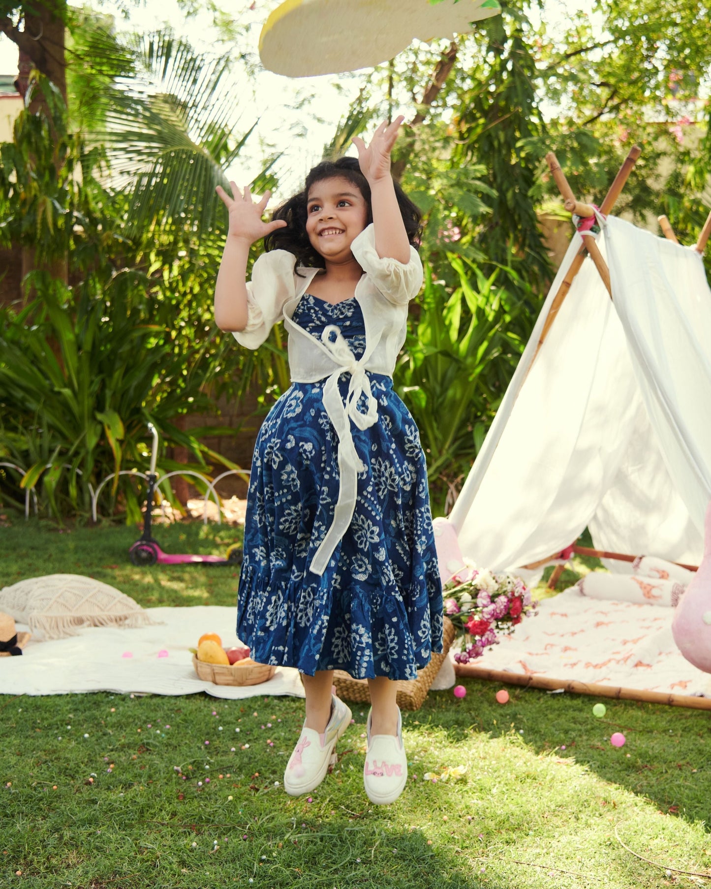 Blossom Handblock Cotton Dress My Store