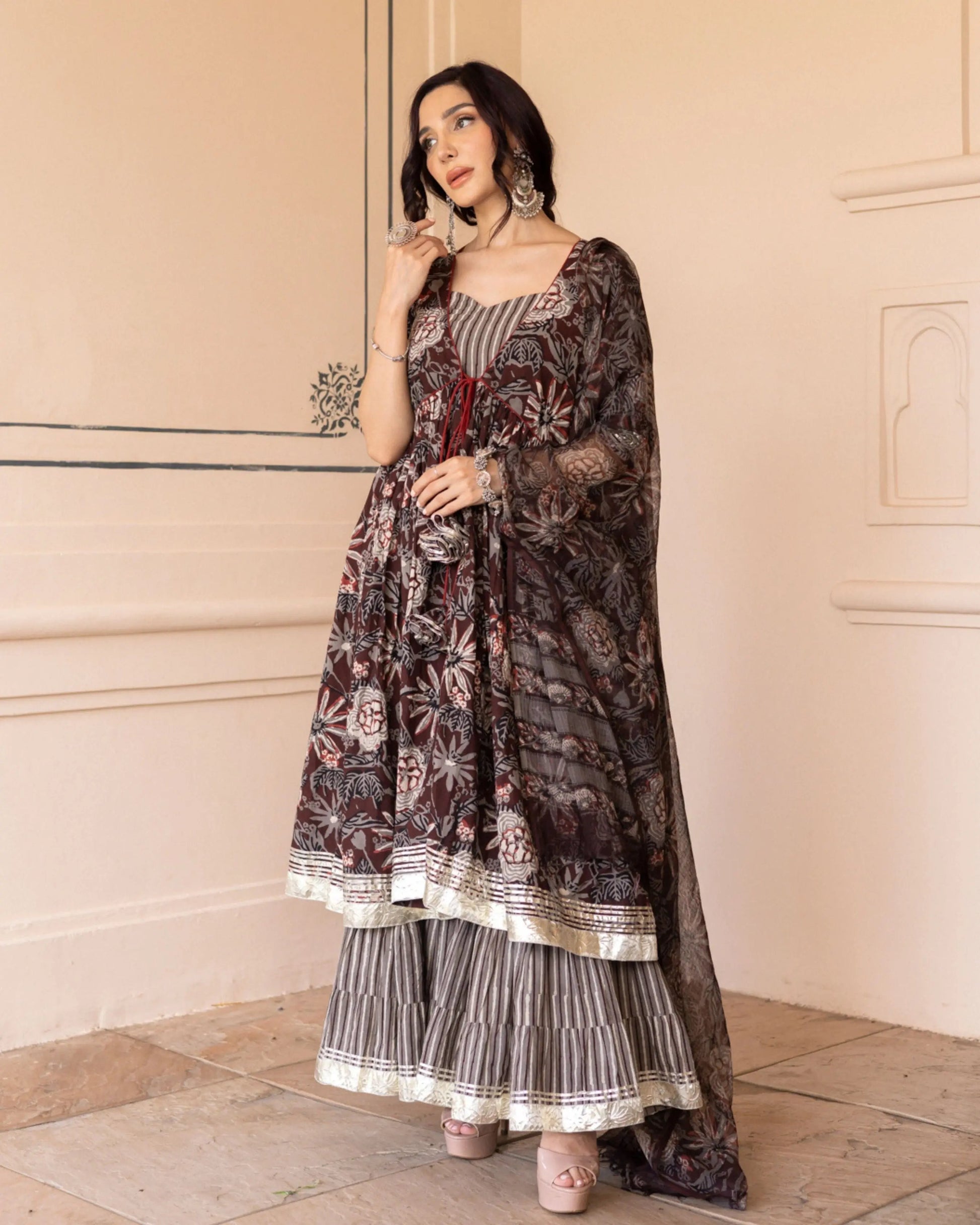 Talao Handblock Gotapatti Sharara Set My Store