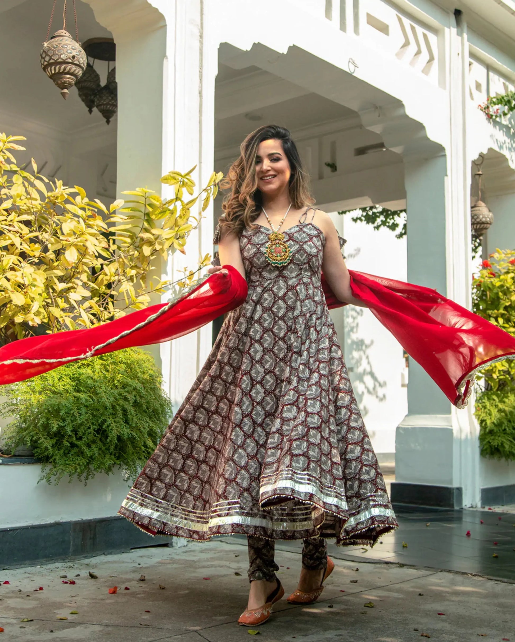 Plum Kitten Handblock Suit Set My Store