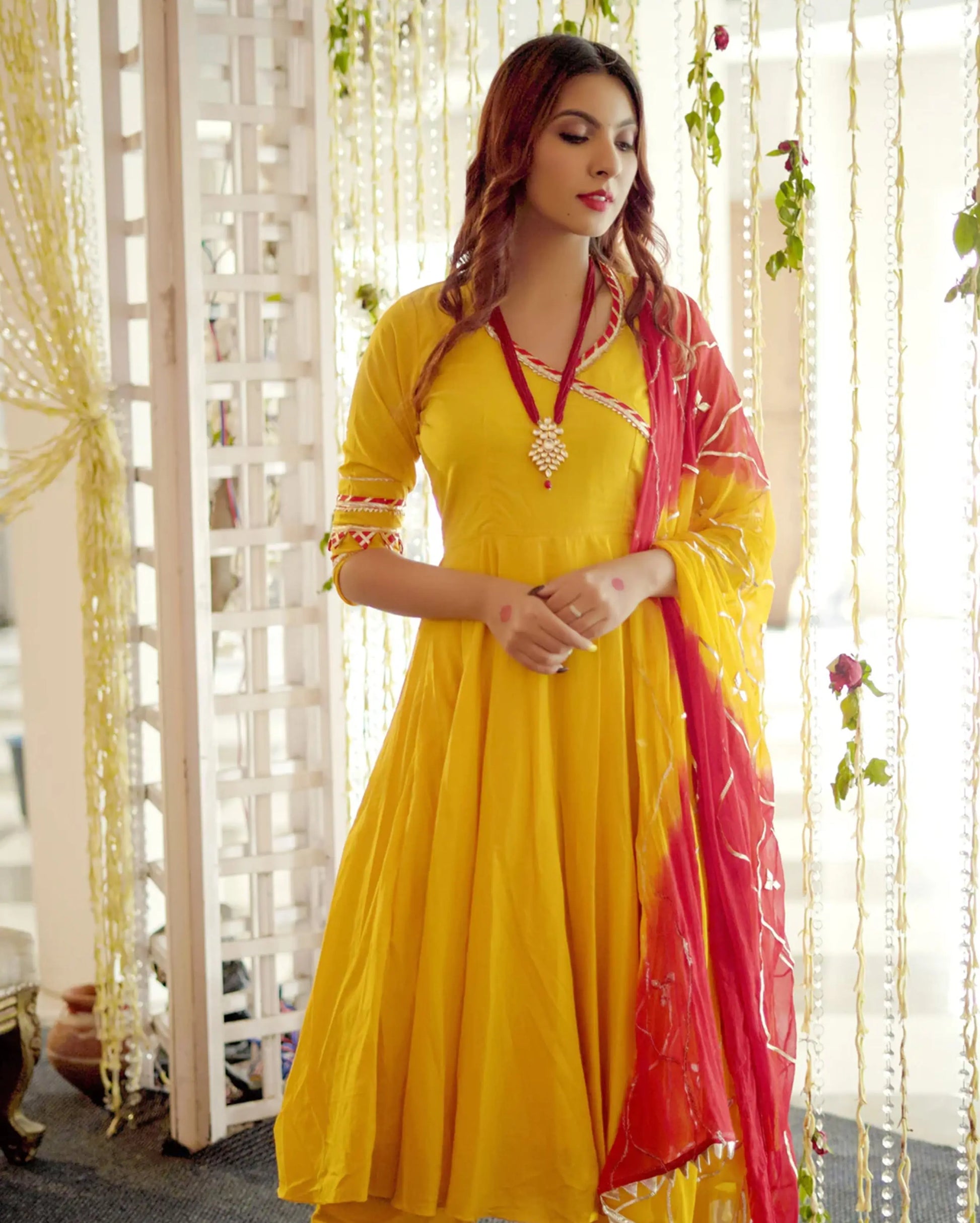 Royal Yellow Gotapatti Suit Set My Store