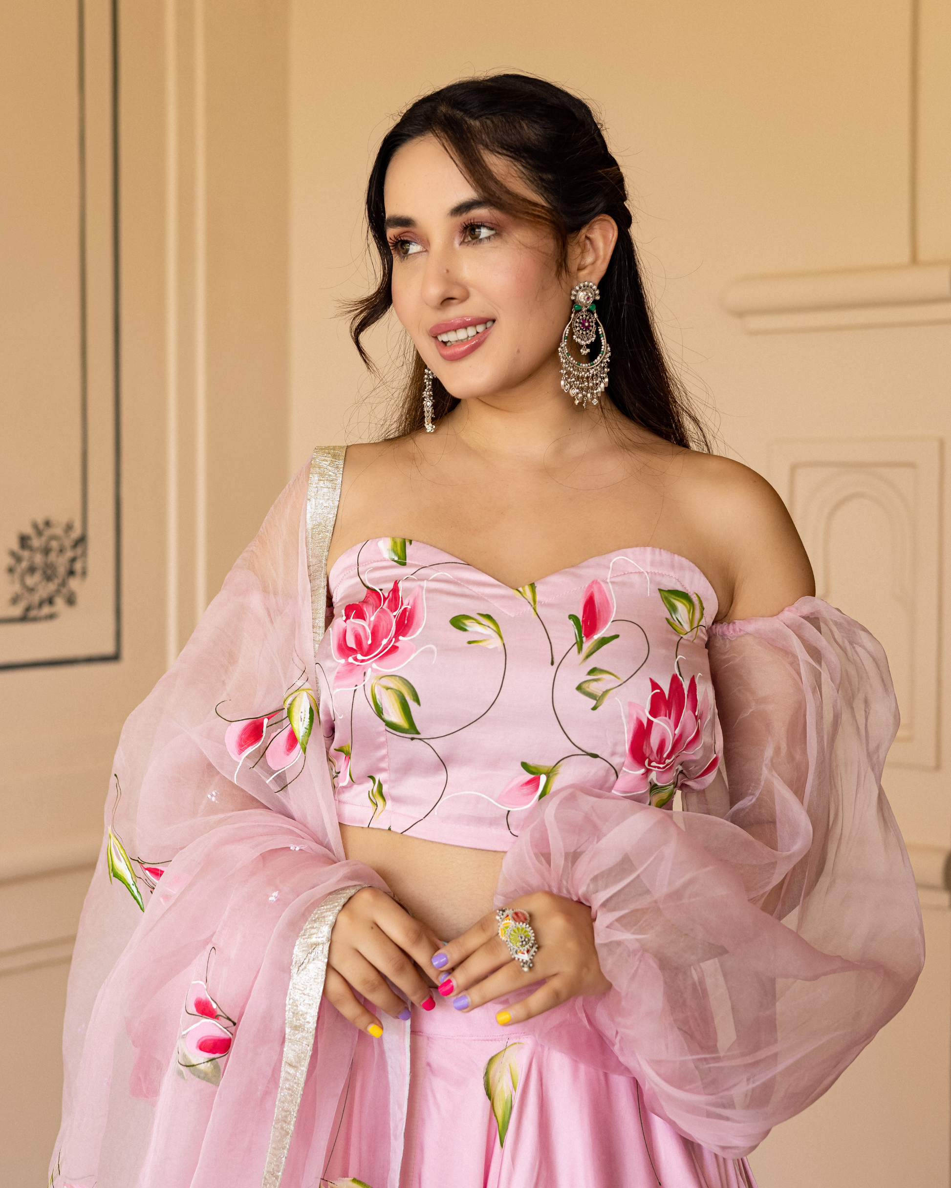 Surati Handpainted Lehenga Set My Store