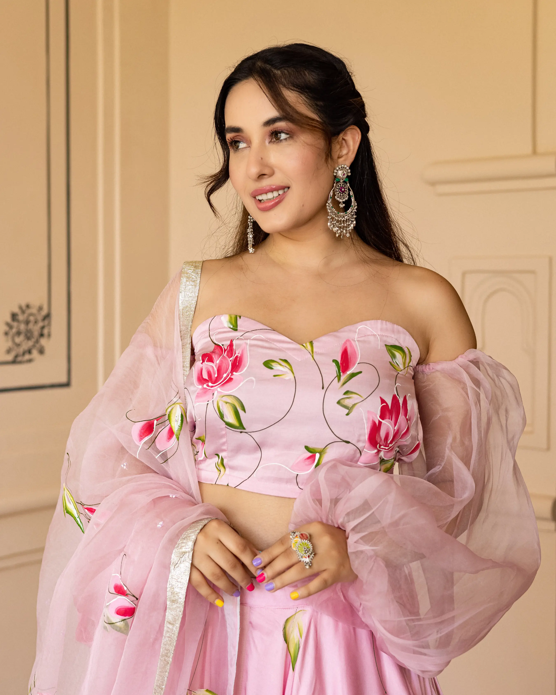 Surati Handpainted Lehenga Set My Store