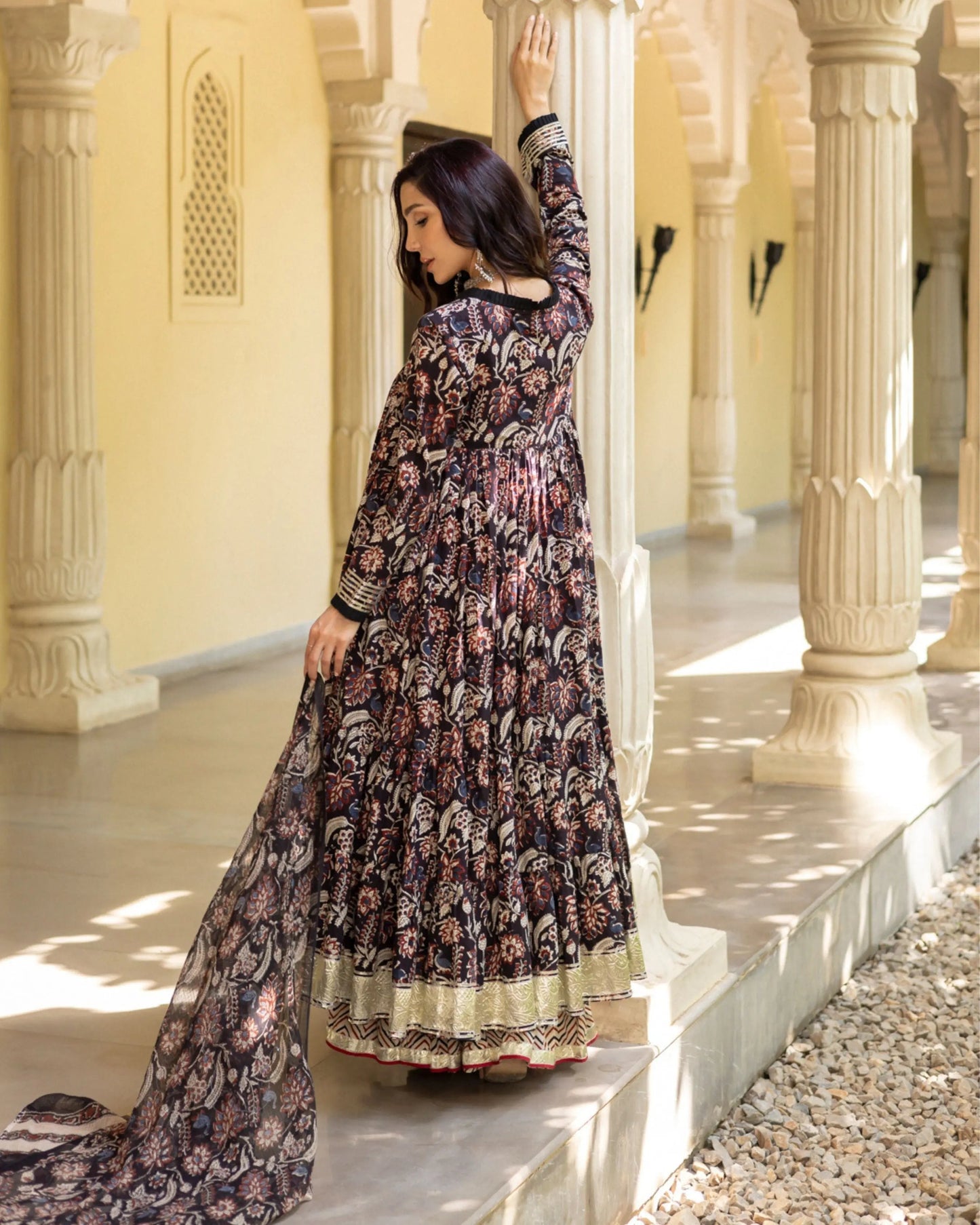 Vaniki Handblock Tier Sharara Set My Store