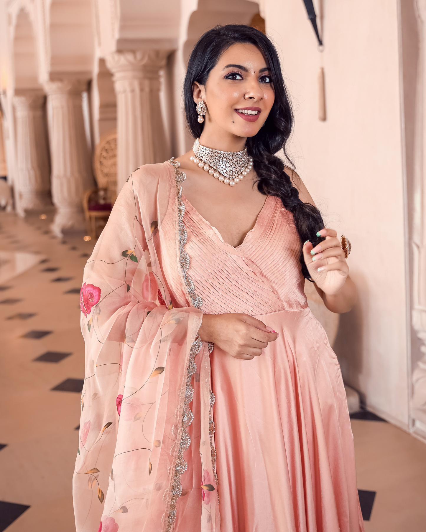 Velvet Mist Handpainted Suit Set Quick Cart