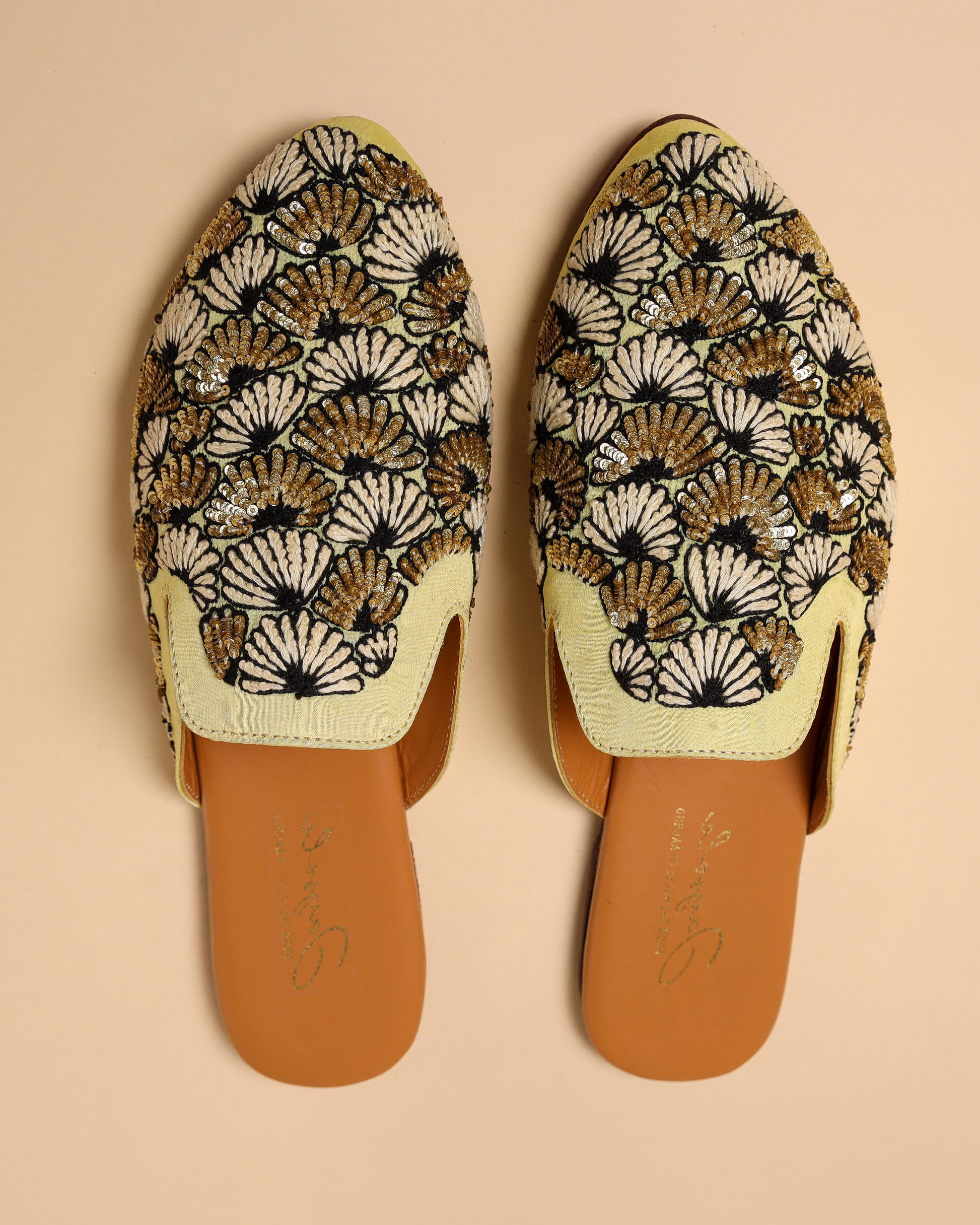 Antique Gold Handcrafted Mules My Store