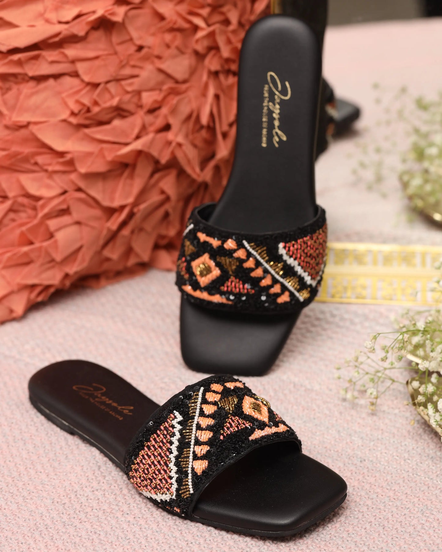 Black Beetle Handcrafted Flats My Store