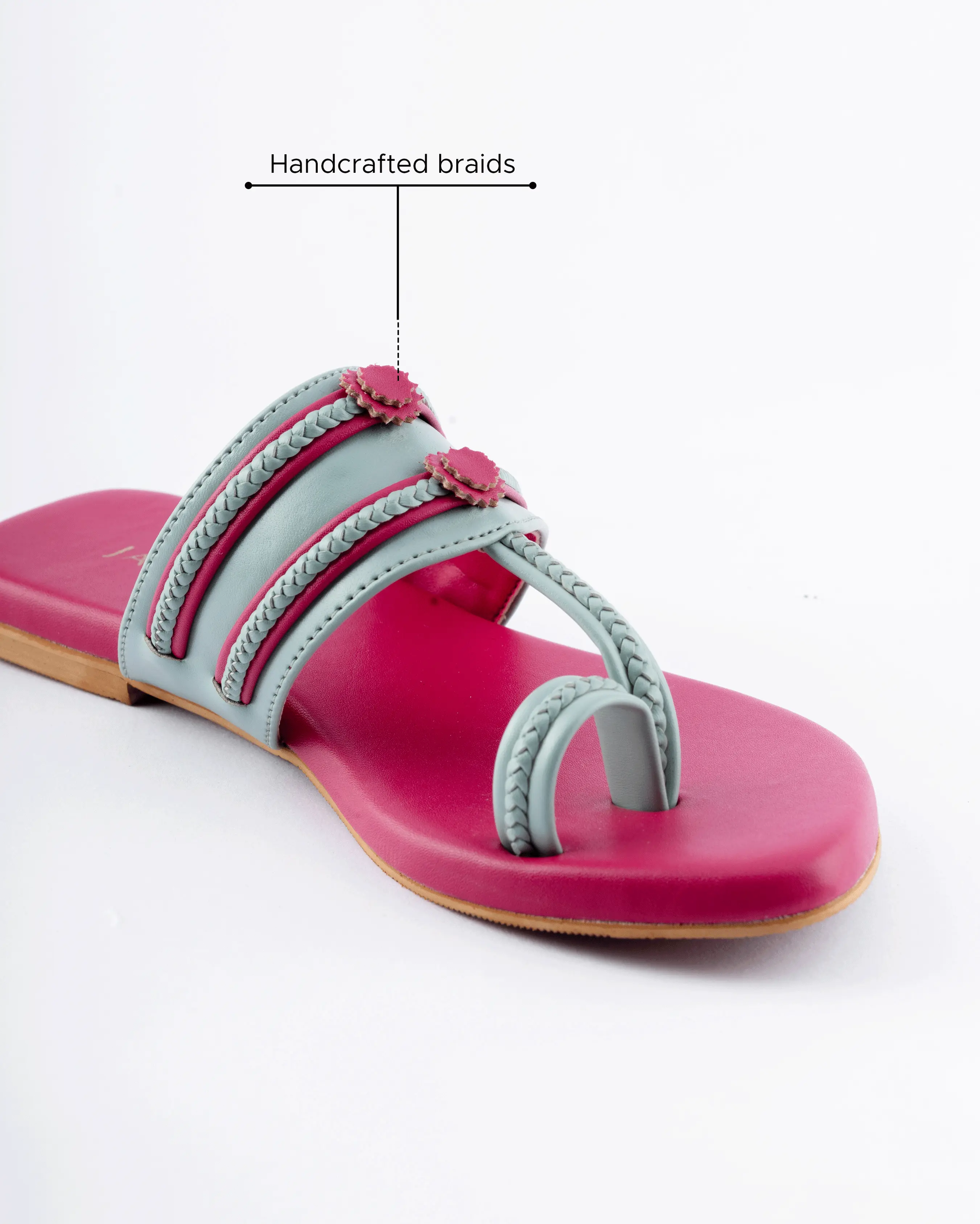 Mountbatten pink Kolha Flats My Store