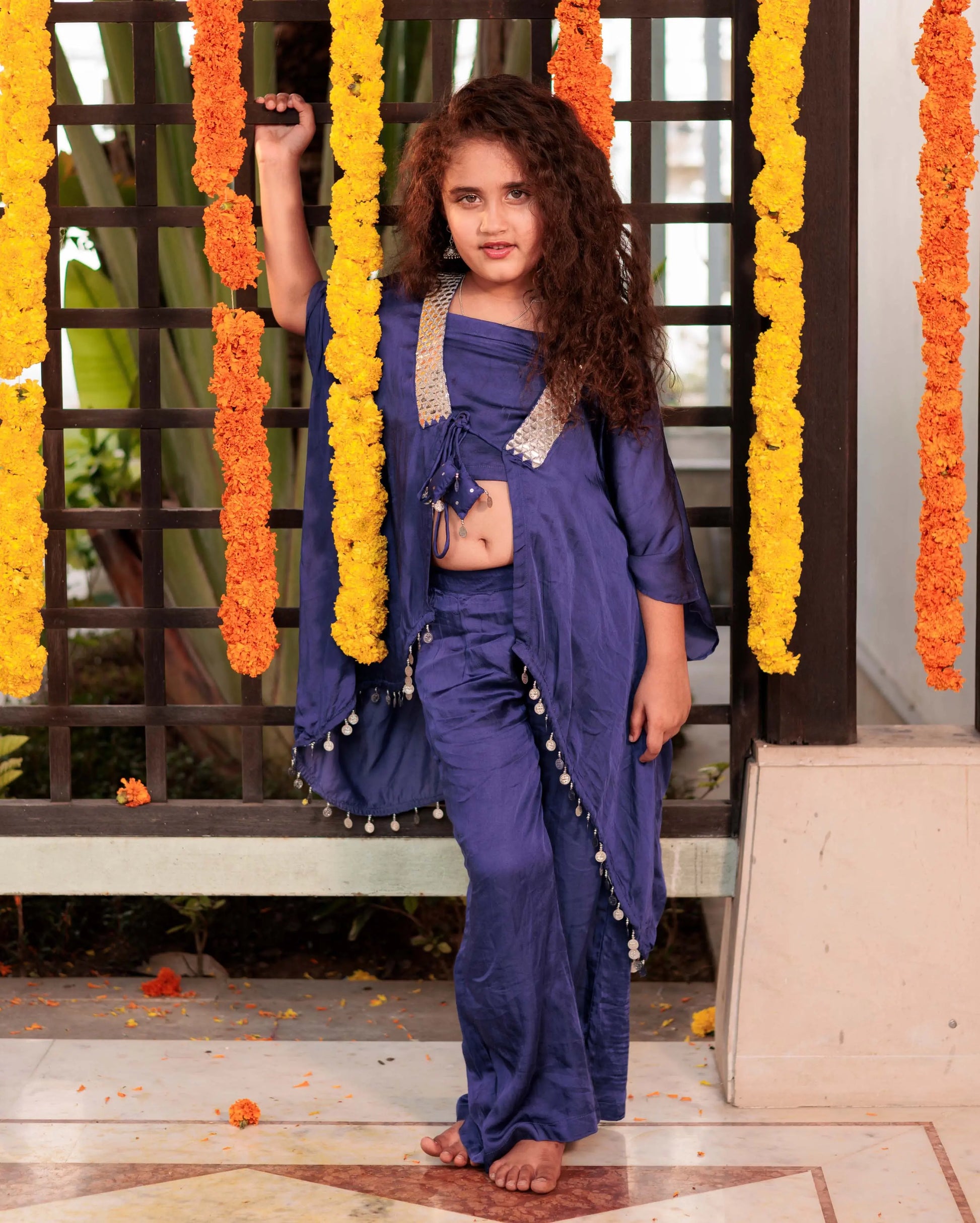 Bouncy Breeze Blue Satin Coord Set My Store