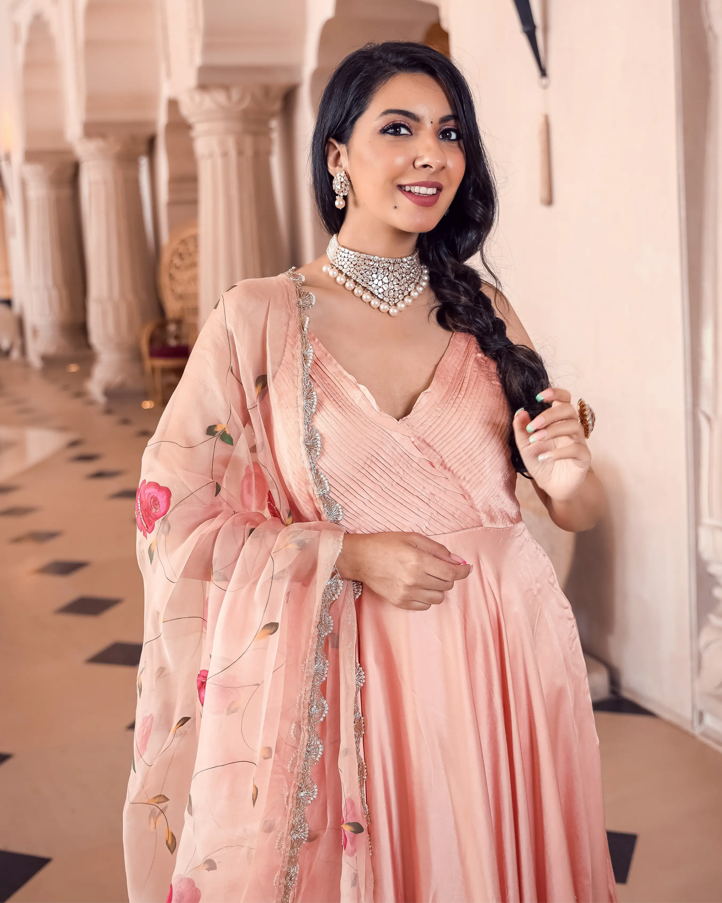 Velvet Mist Handpainted Suit Set My Store