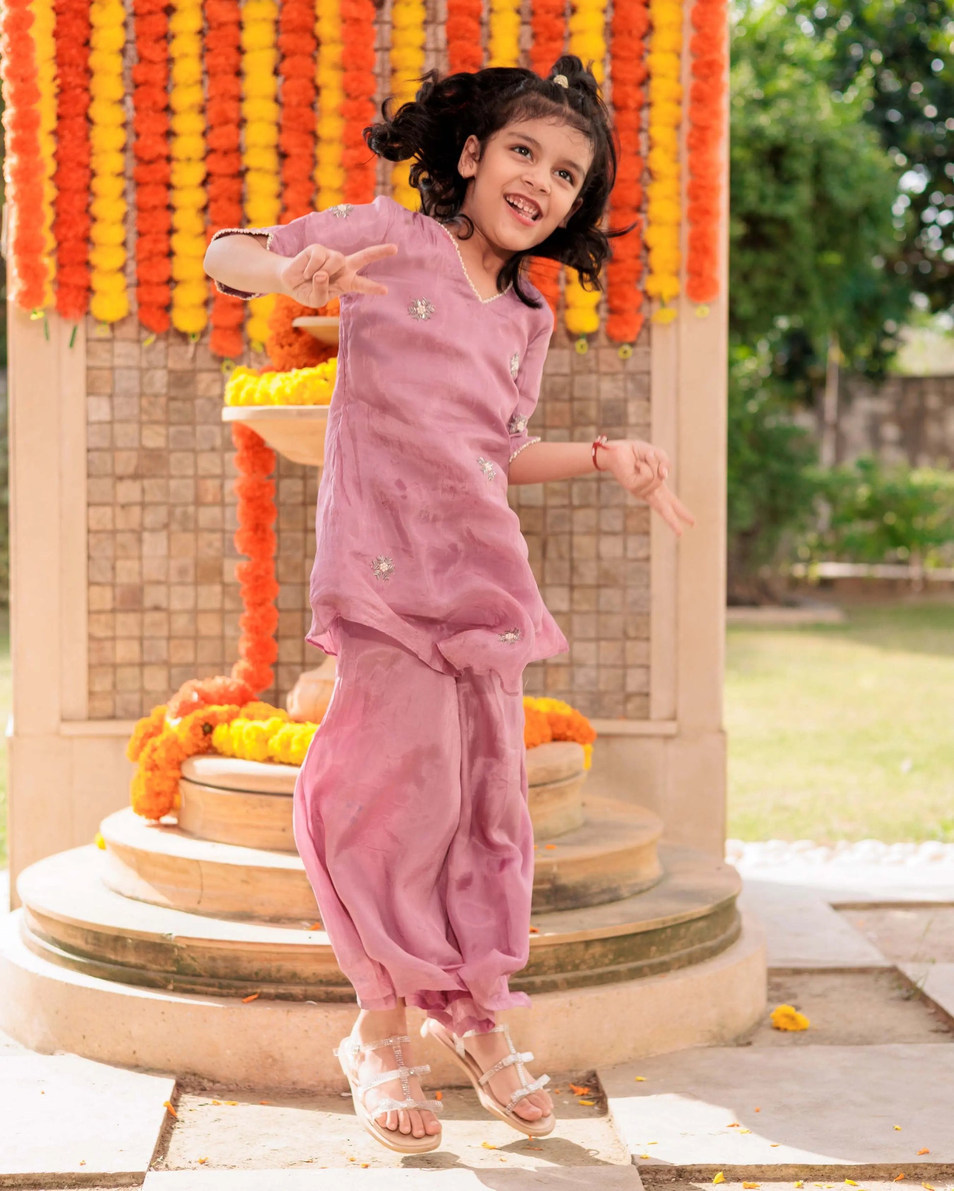 Purple Paradise Silk Coord Set My Store