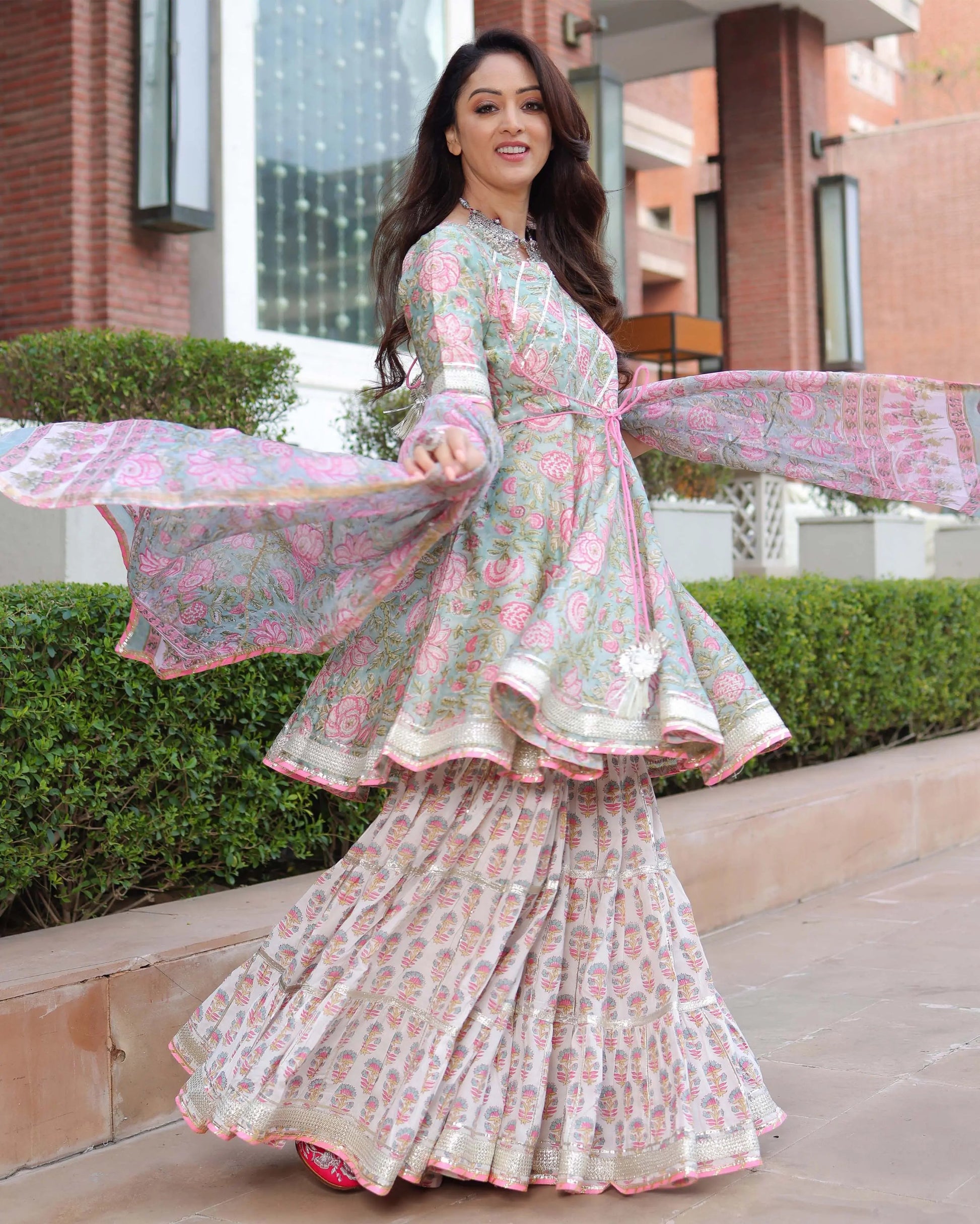 Jellybean Handblock Sharara Set My Store