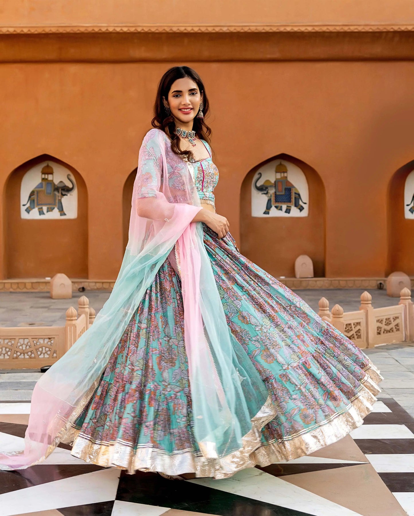 Sangini Chanderi Lehenga Set My Store