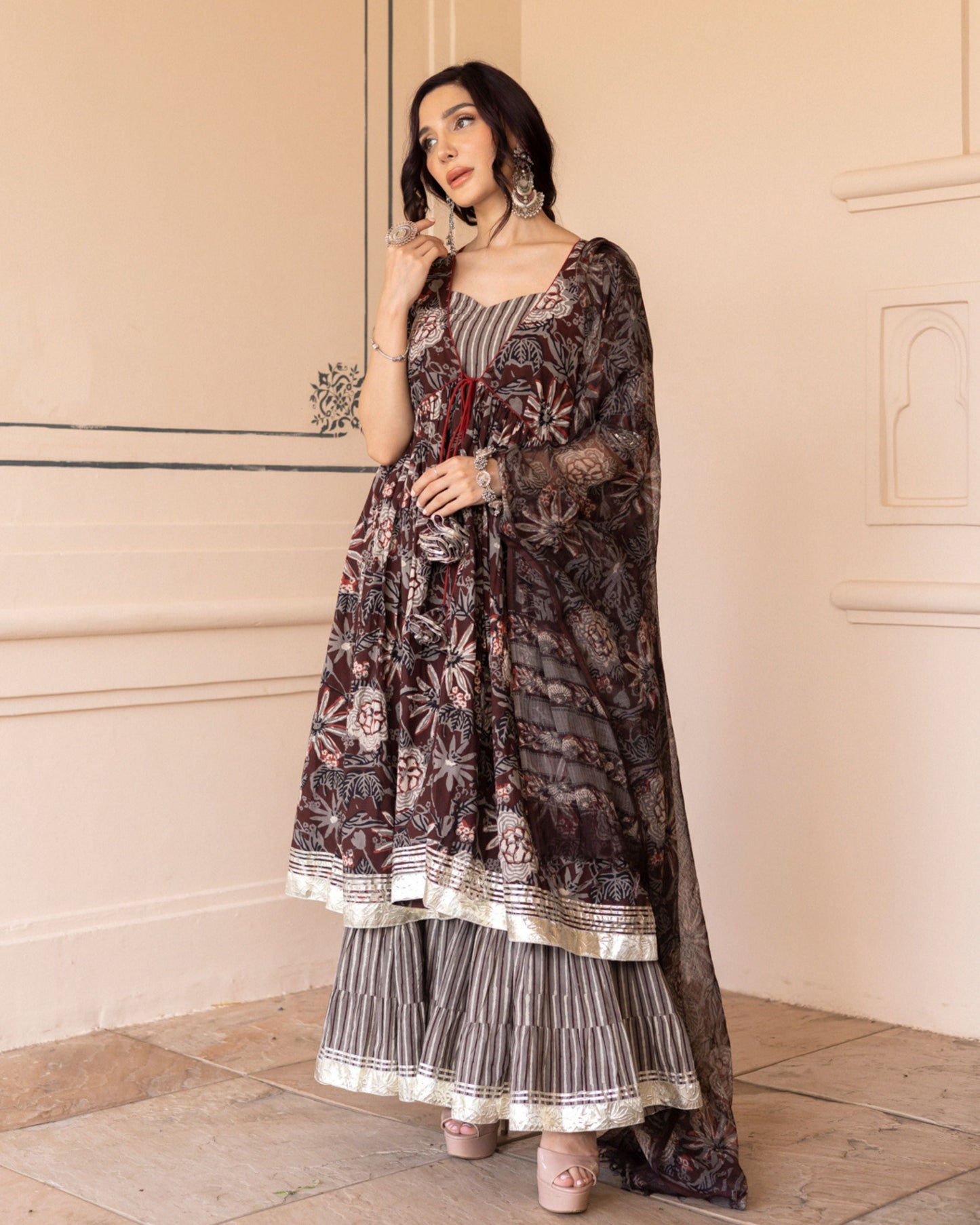 Talao Handblock Gotapatti Sharara Set My Store