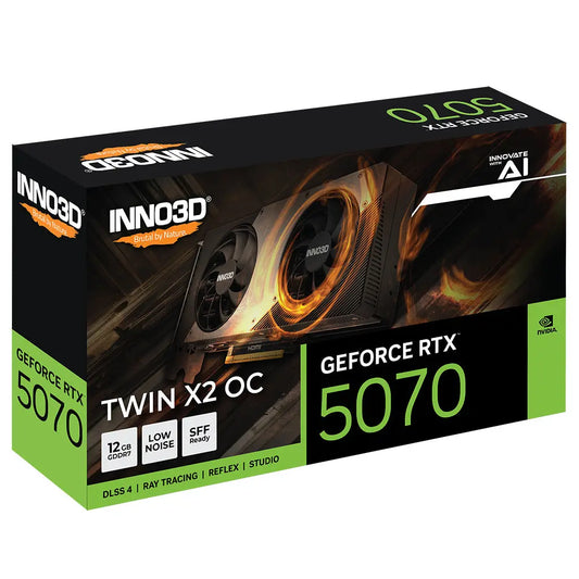 INNO3D GeForce RTX 5070 TWIN X2 OC 12GB GDDR7 Graphics Card-Black