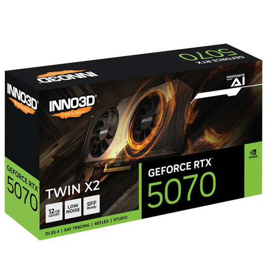 INNO3D GeForce RTX 5070 TWIN X2 12GB DDR7 Graphics Card-Black