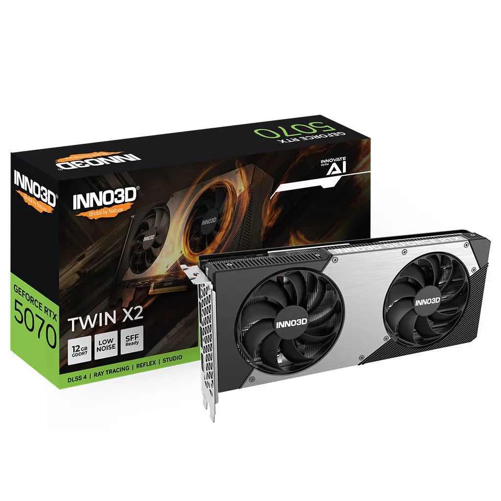 INNO3D GeForce RTX 5070 TWIN X2 12GB DDR7 Graphics Card-Black