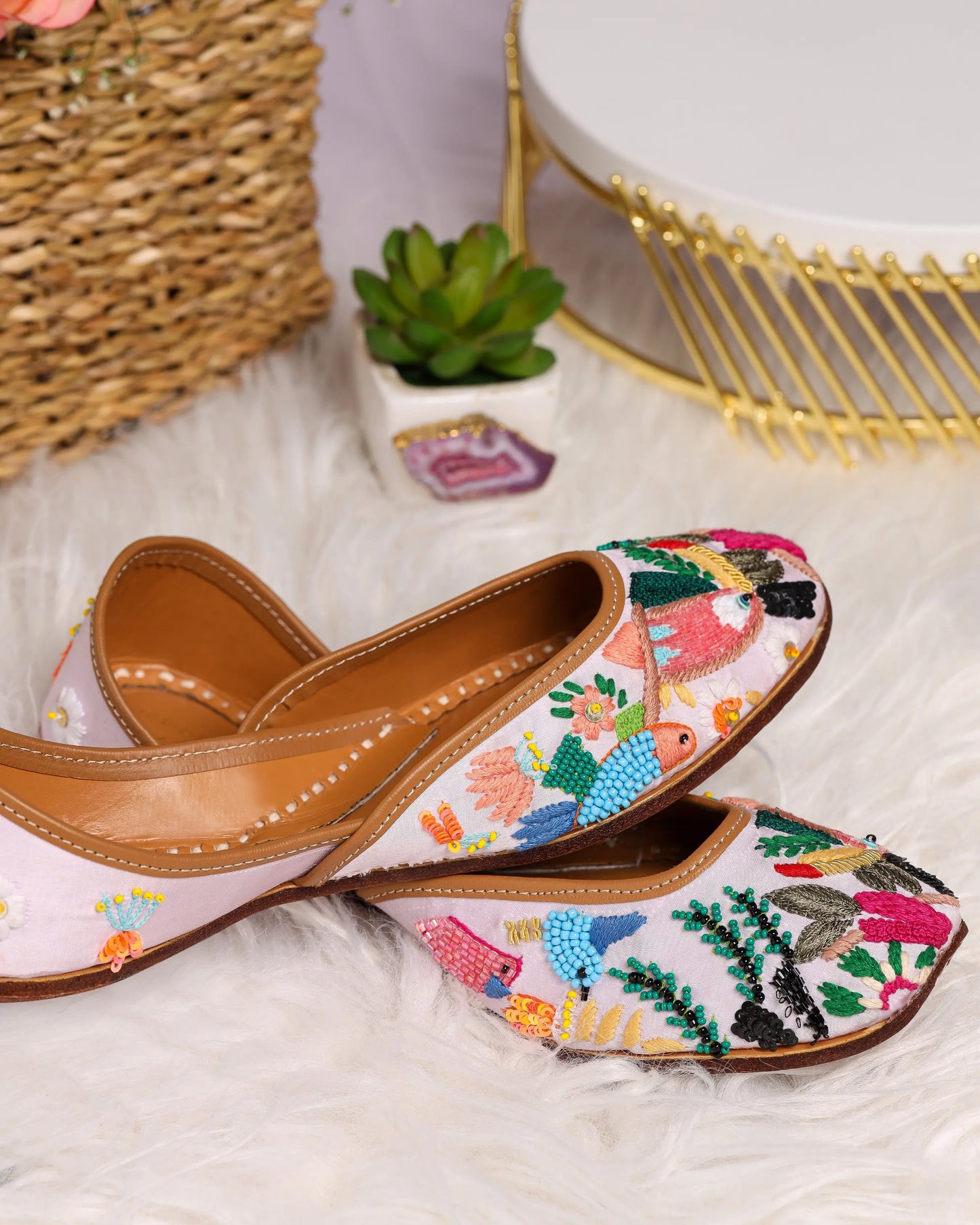 Purple Feather Handcrafted Jutti My Store