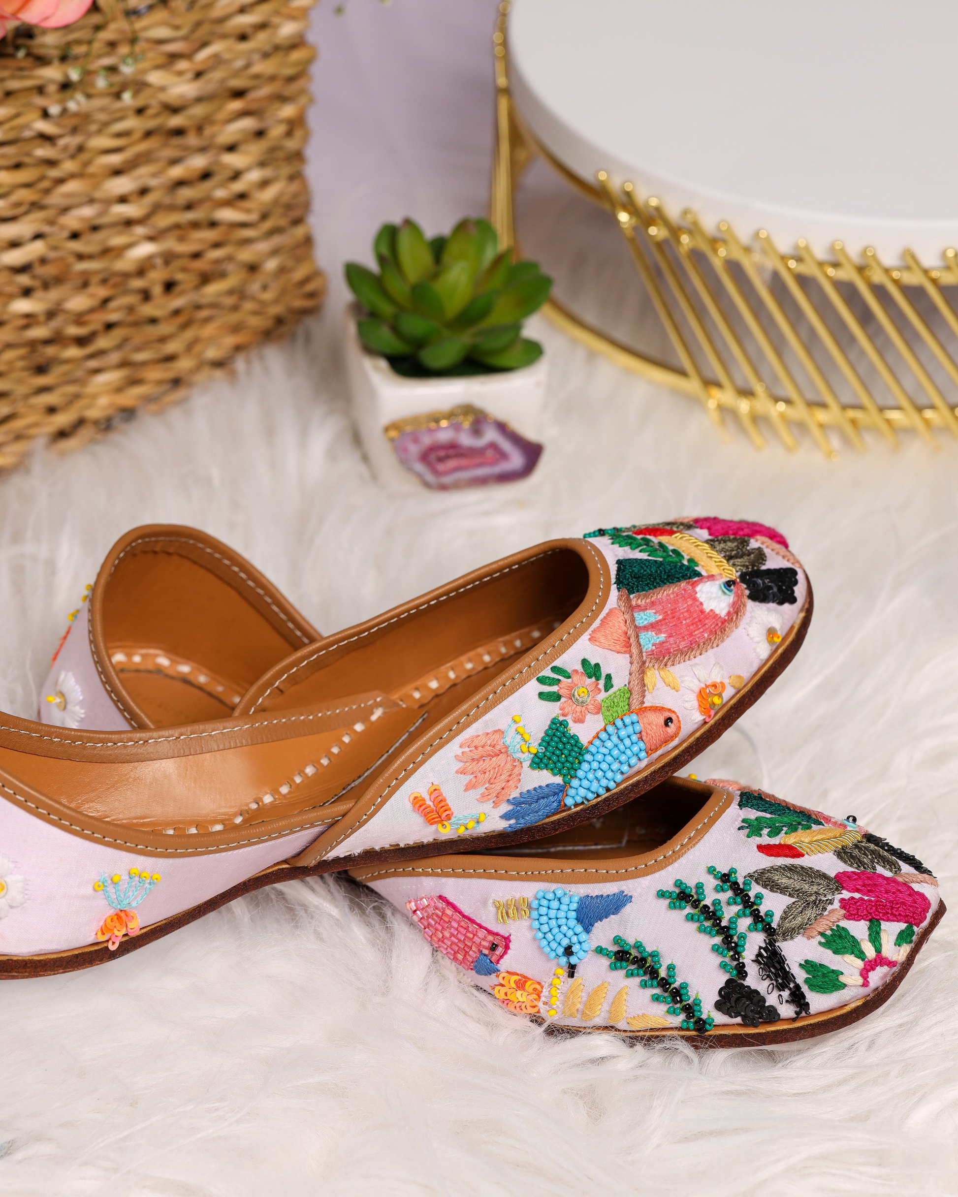 Purple Feather Handcrafted Jutti My Store