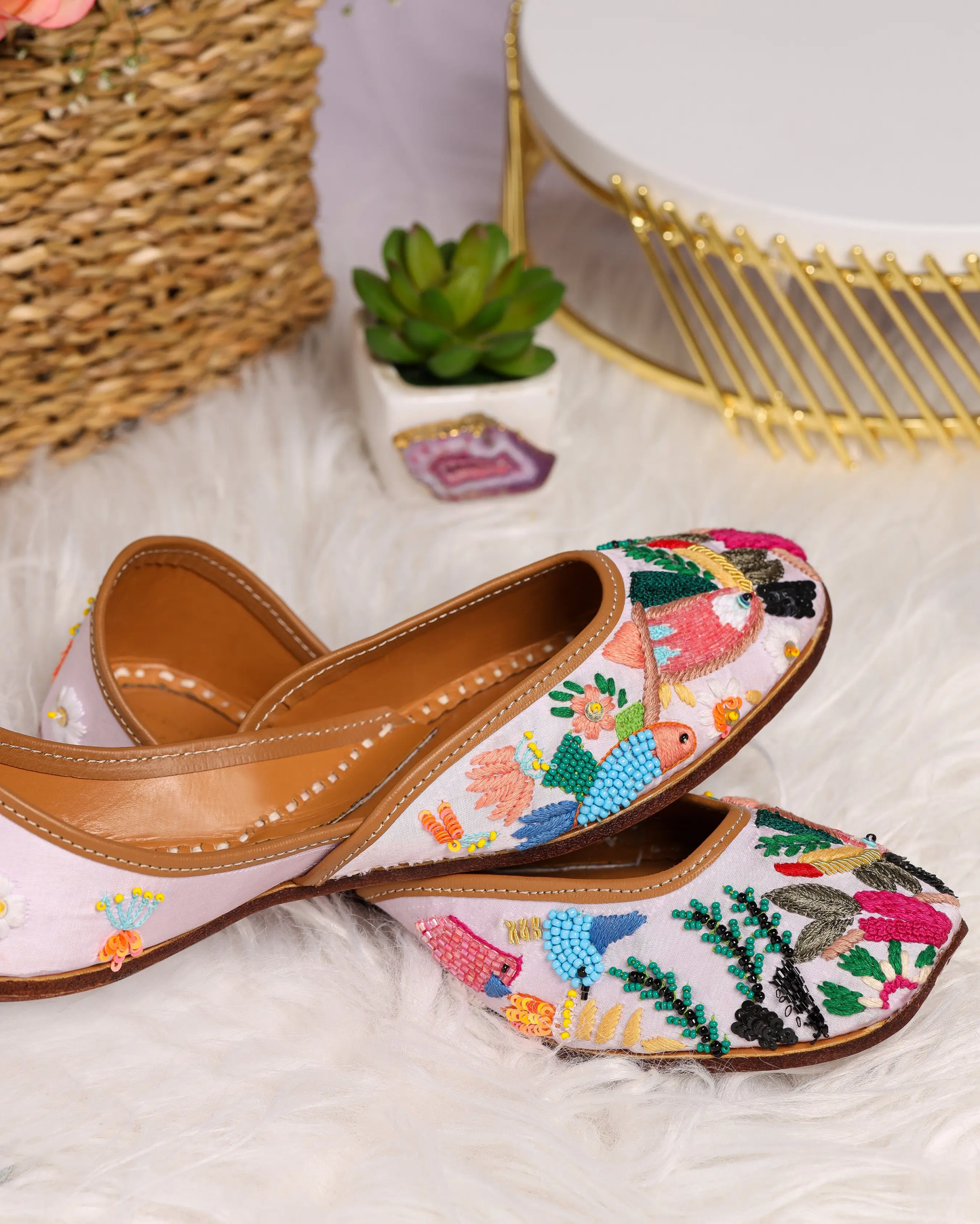 Purple Feather Handcrafted Jutti My Store