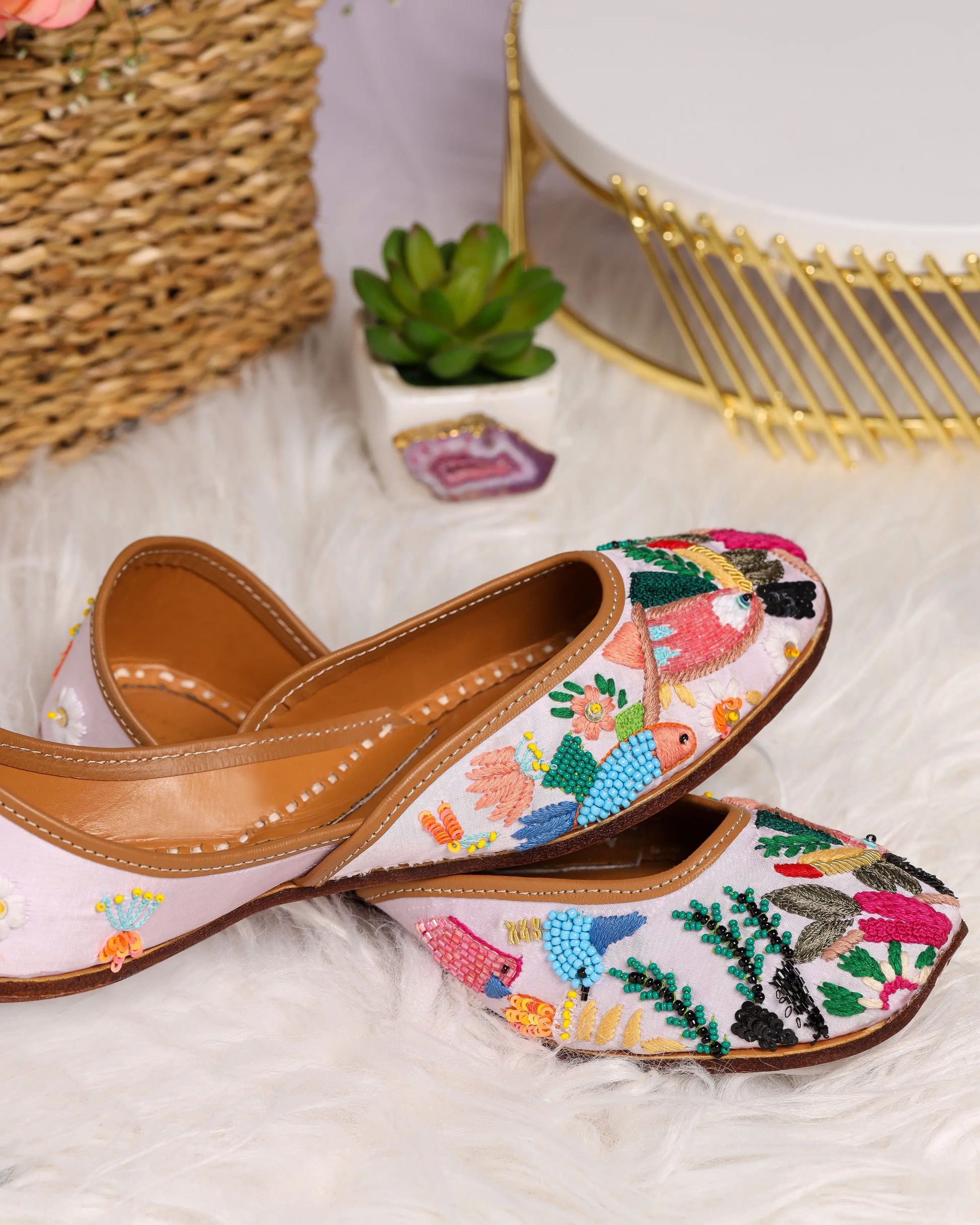 Purple Feather Handcrafted Jutti My Store