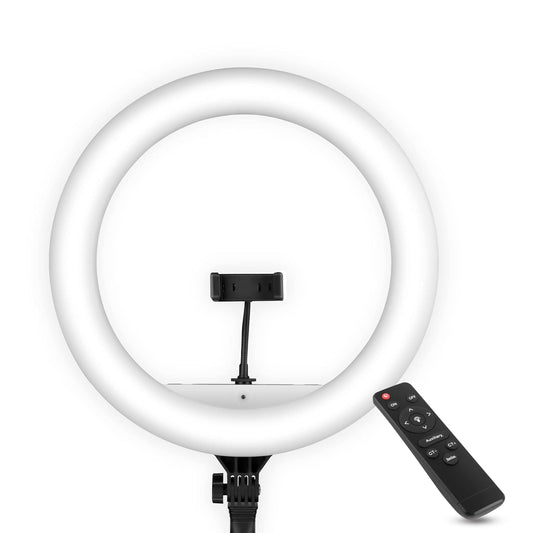 Digitek Platinum DPRL-19RT Professional LED Ring Light Runs on AC Power with No Shadow apertures, Ideal use for Makeup, Video Shoot,
